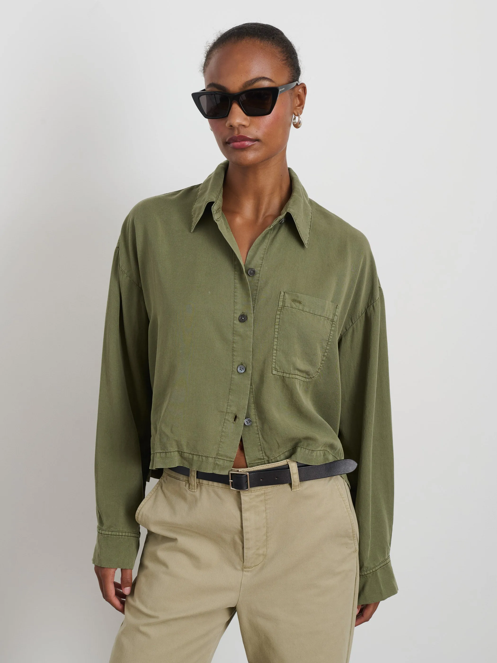 Cropped Gemma Shirt sold by Alex Mill product image thumbnail 2