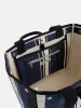 The Perfect Weekday Tote in Navy Cabana Stripe sold by Alex Mill