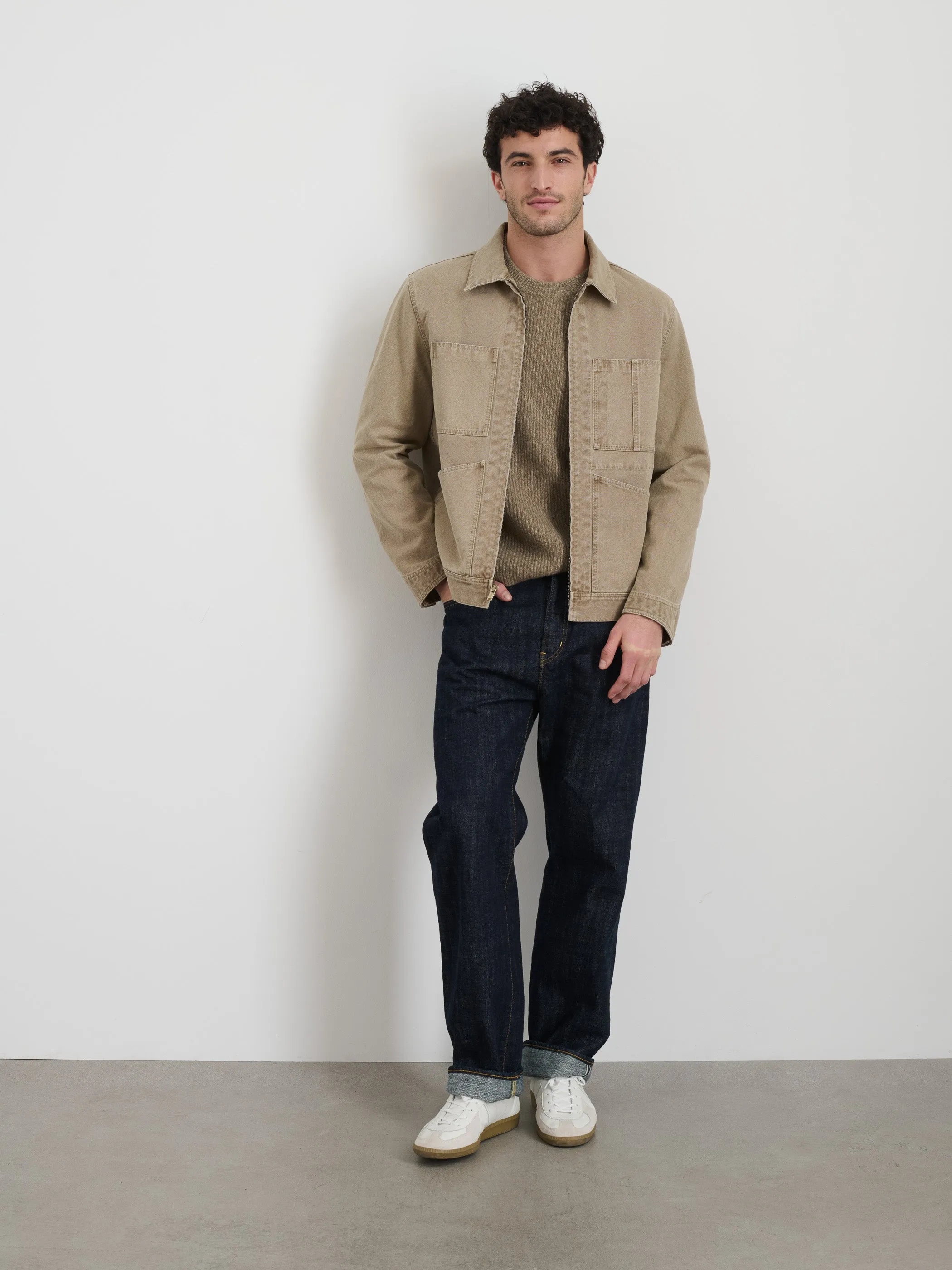 Garment Dyed Zip Work Jacket In Canvas sold by Alex Mill product image thumbnail 3