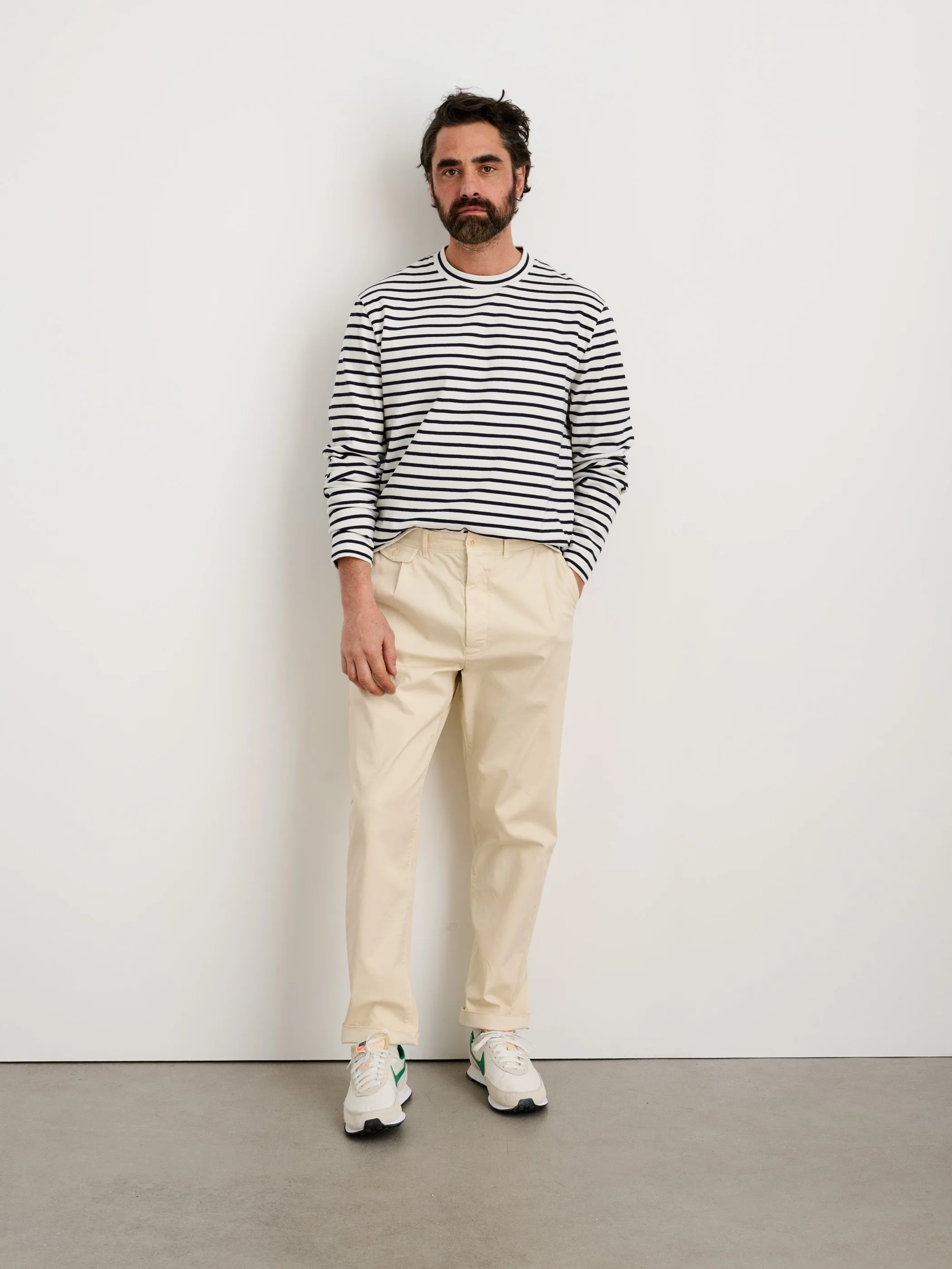 Standard Pleated Pant in Chino sold by Alex Mill product image thumbnail 2