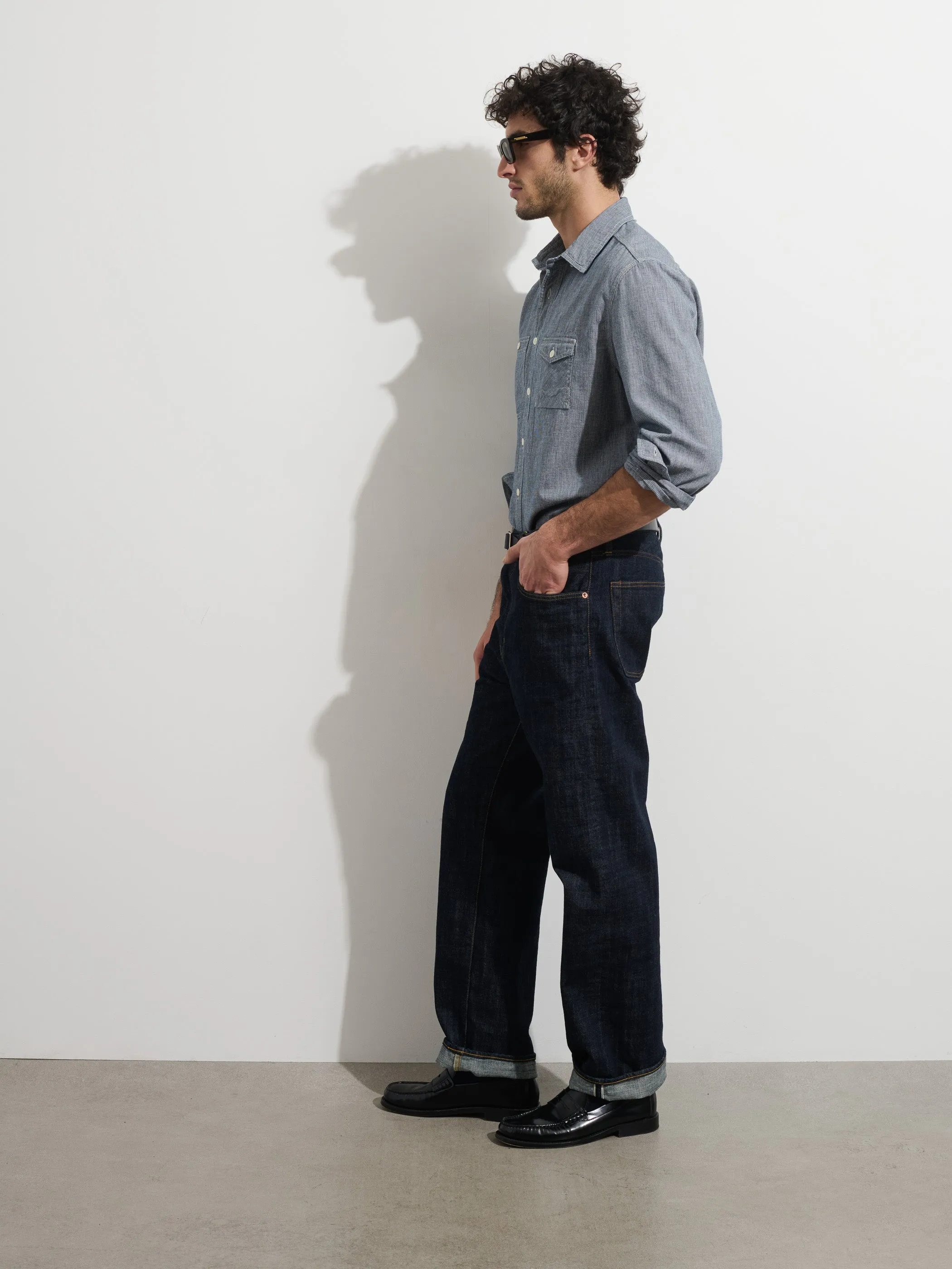 OMNIGOD x Alex Mill Utility Shirt In Houndstooth sold by Alex Mill product image thumbnail 4