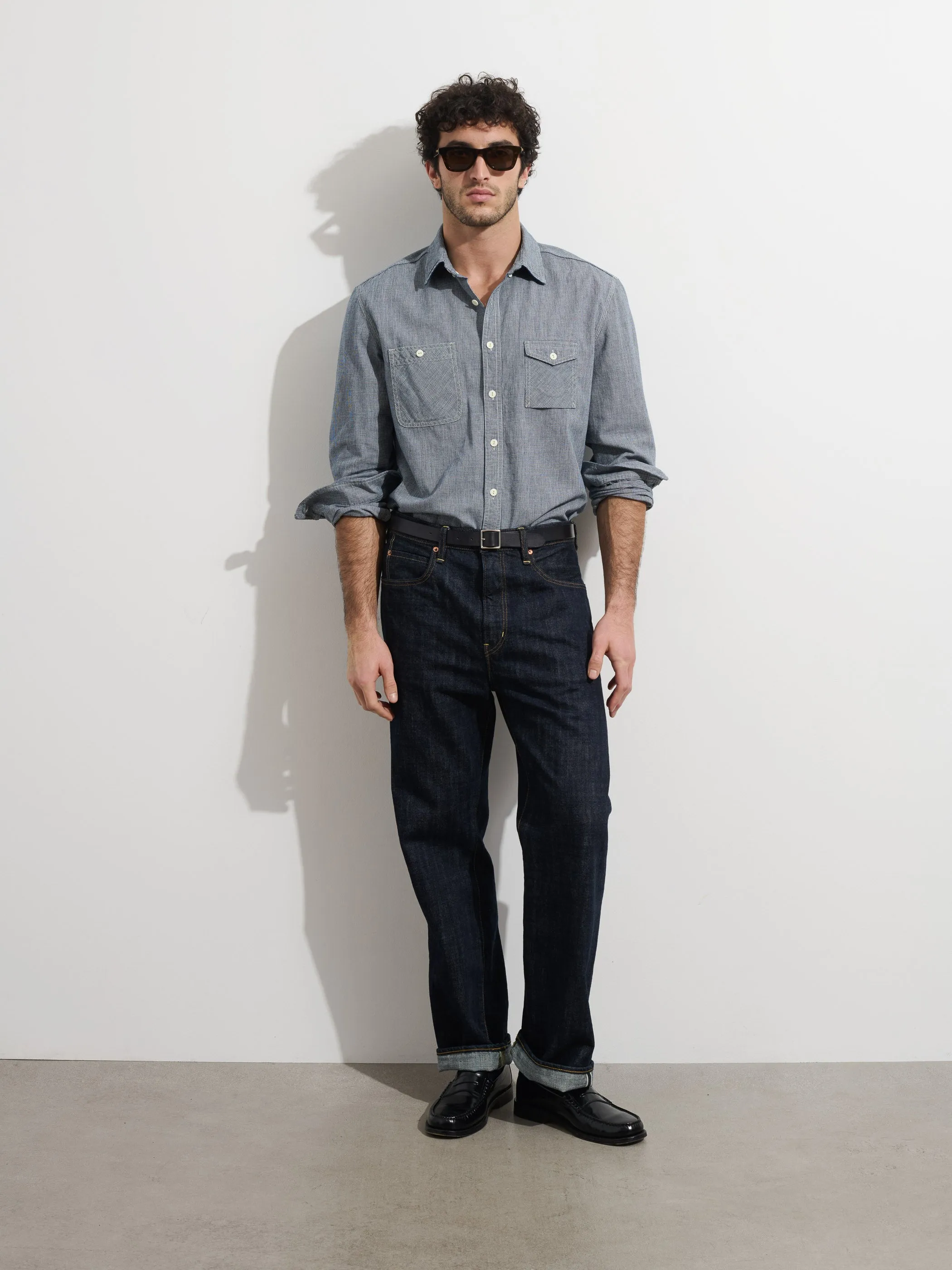 OMNIGOD x Alex Mill Utility Shirt In Houndstooth sold by Alex Mill product image thumbnail 3