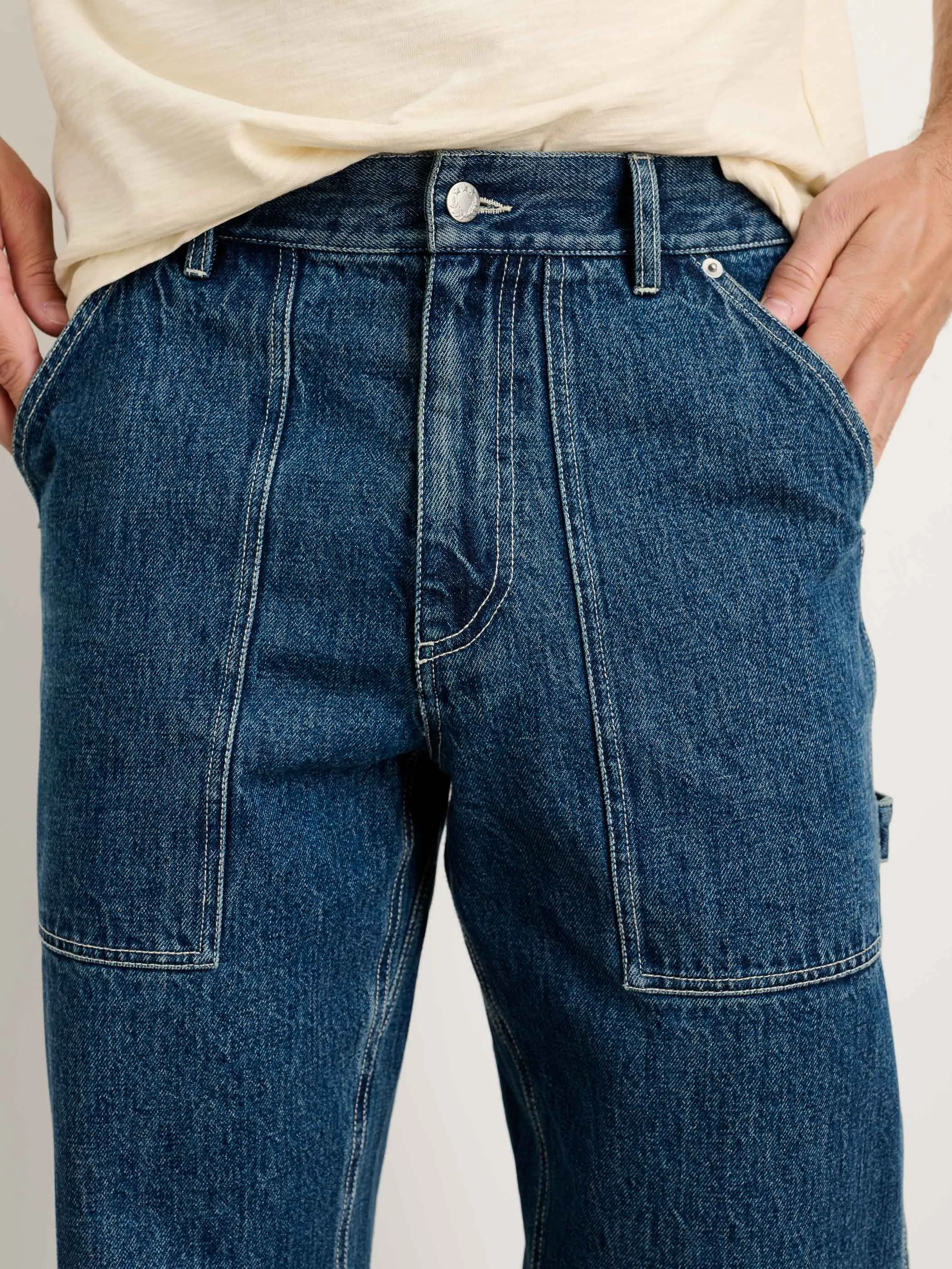 Painter Pant in Vintage Wash Denim sold by Alex Mill product image thumbnail 4
