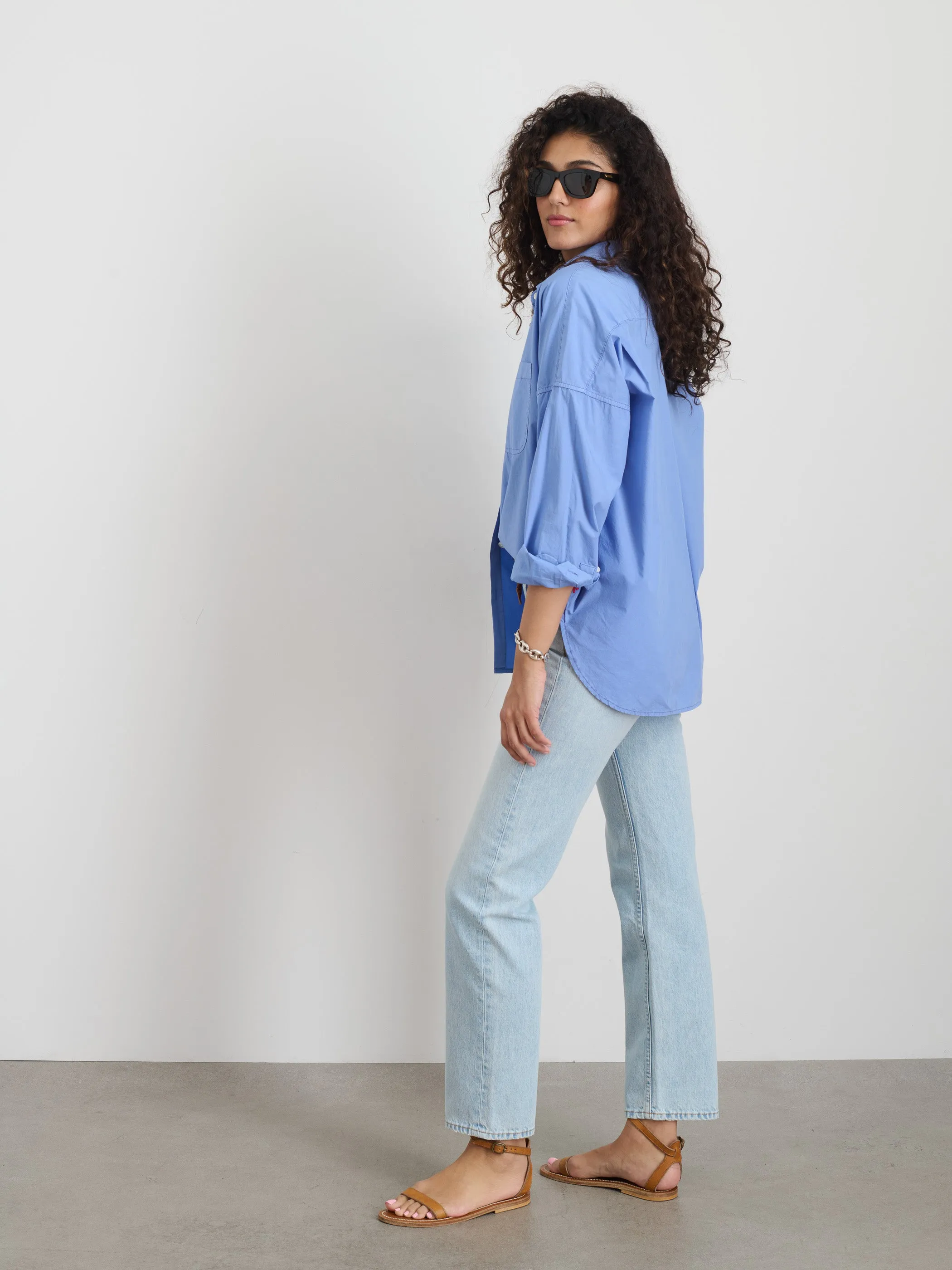 Jo Shirt In Cotton Poplin sold by Alex Mill product image thumbnail 4