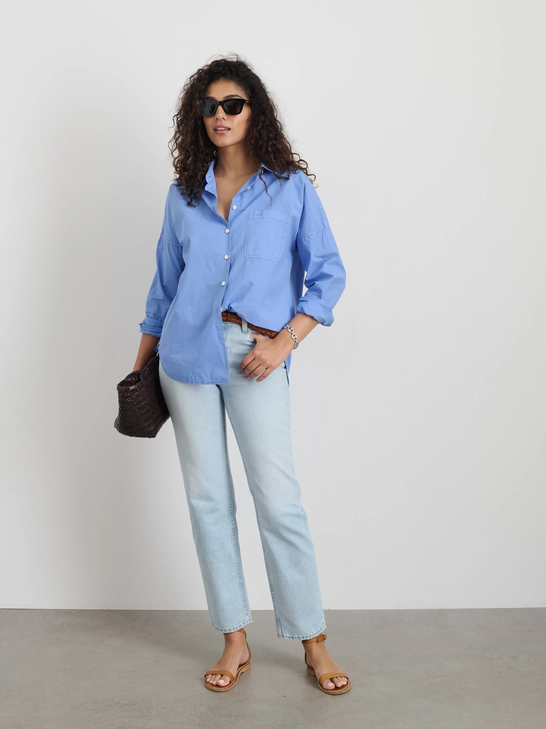 Jo Shirt In Cotton Poplin sold by Alex Mill product image thumbnail 2
