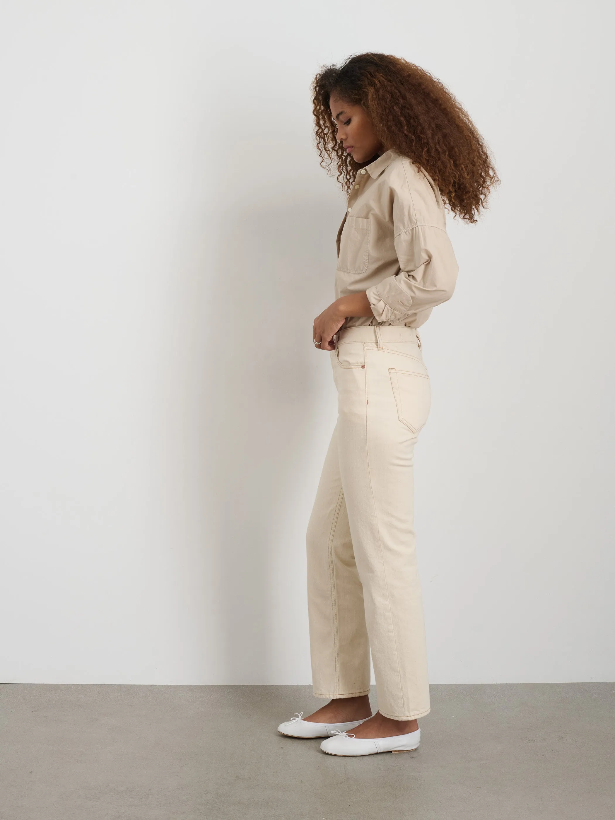 Jo Shirt In Cotton Poplin sold by Alex Mill product image thumbnail 3