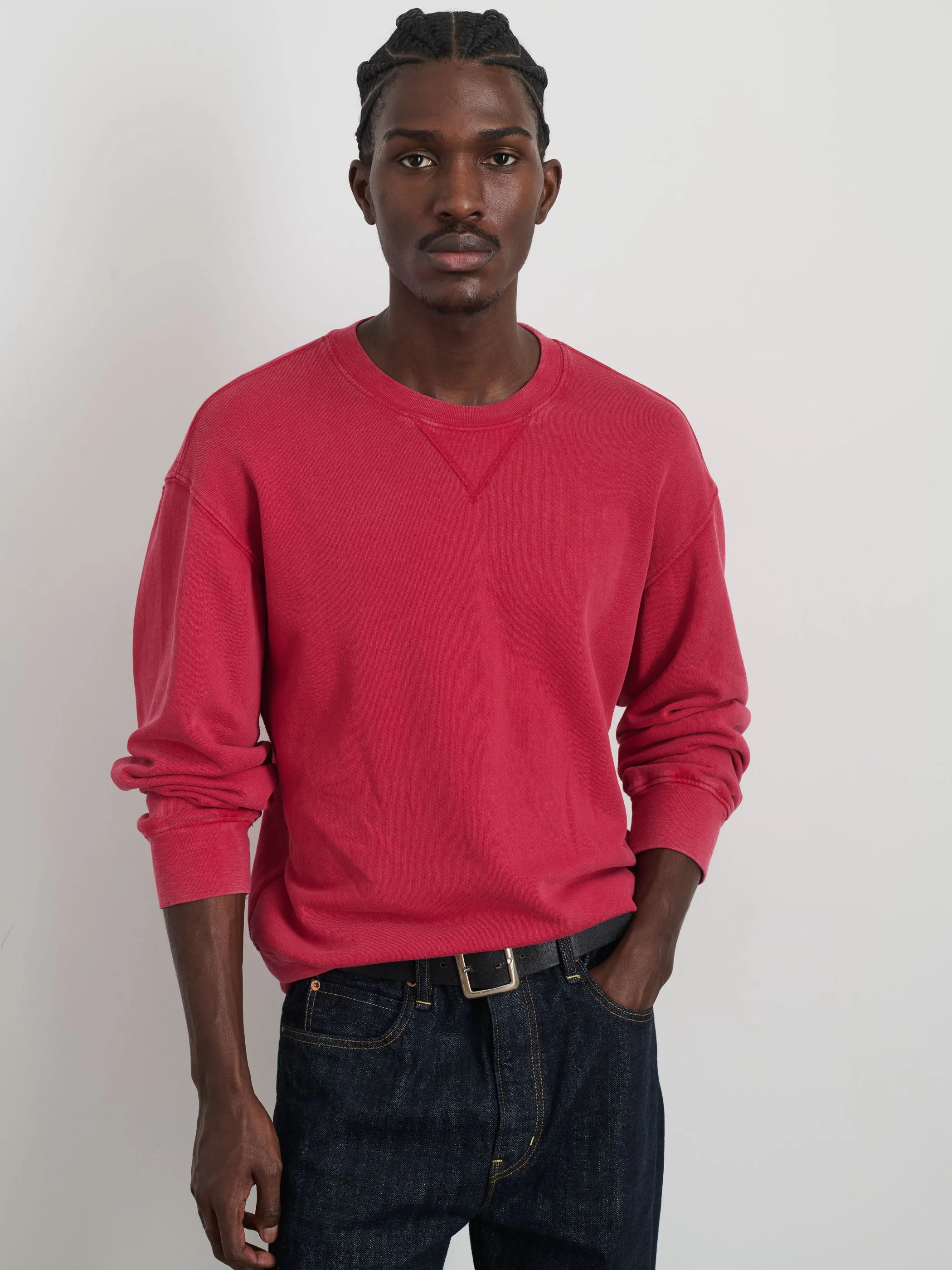 Marlon Sweatshirt in Lightweight Cotton Terry sold by Alex Mill product image thumbnail 3