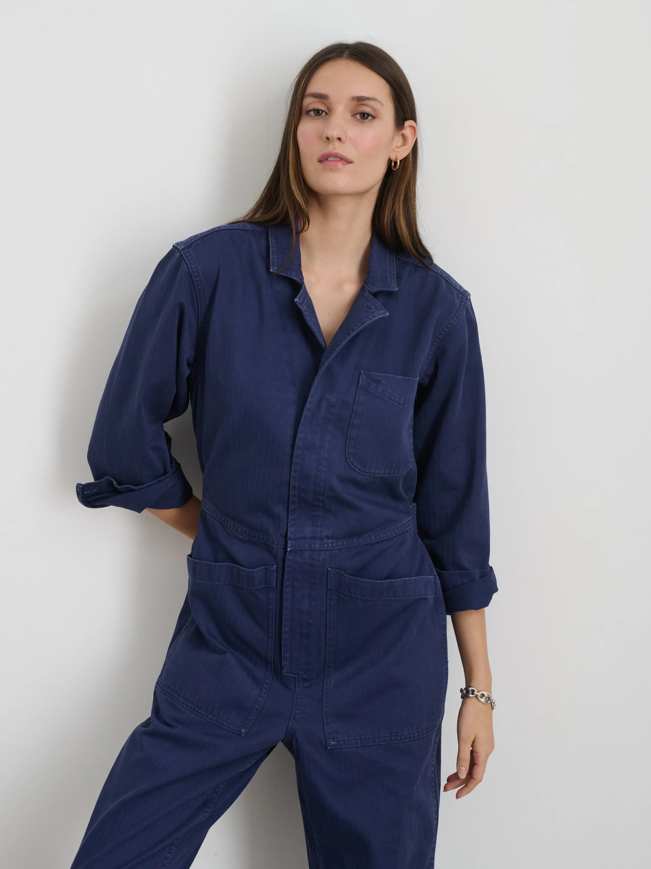 Standard Zip Jumpsuit in Herringbone sold by Alex Mill product image thumbnail 3