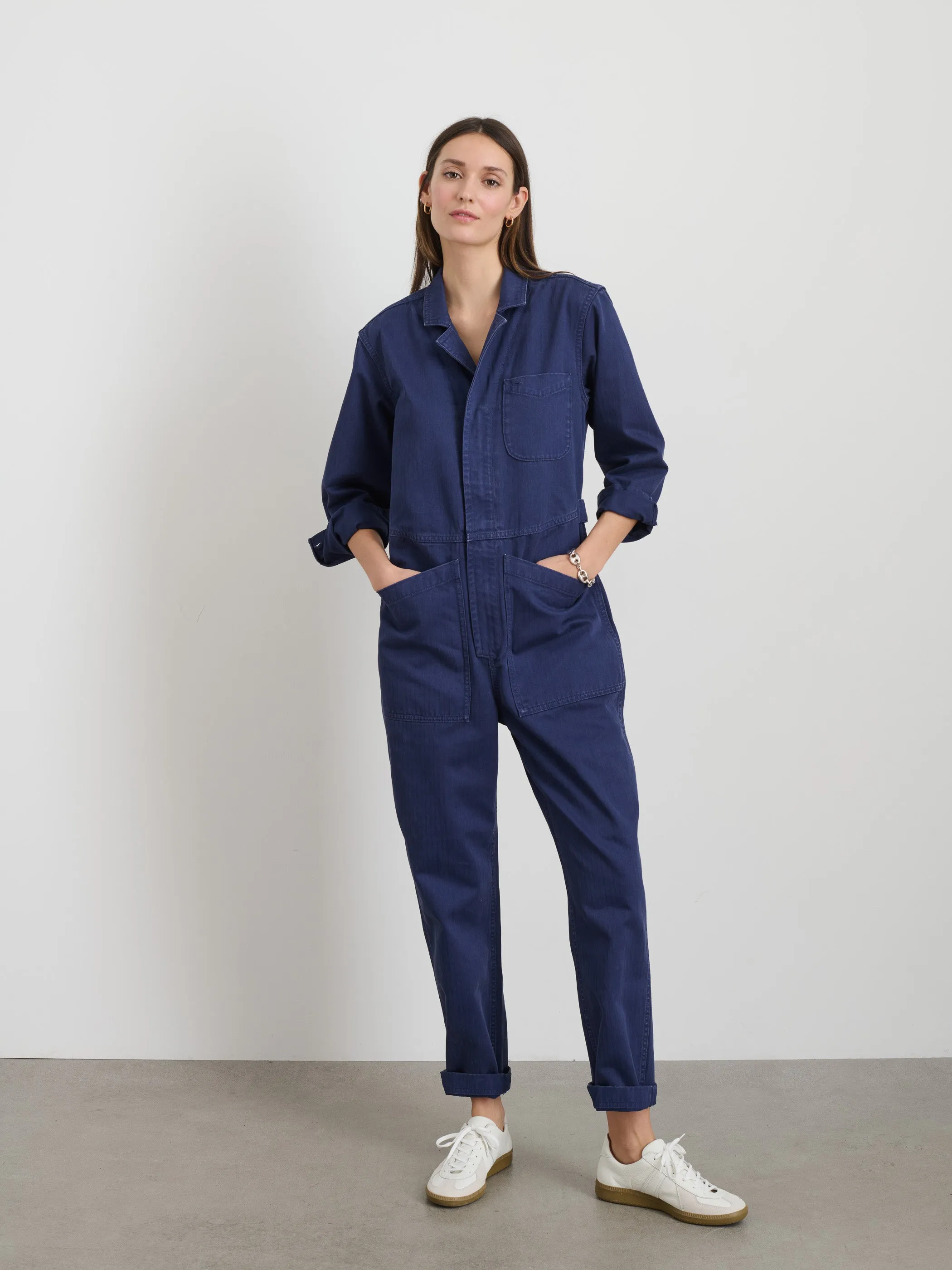 Standard Zip Jumpsuit in Herringbone sold by Alex Mill product image thumbnail 2