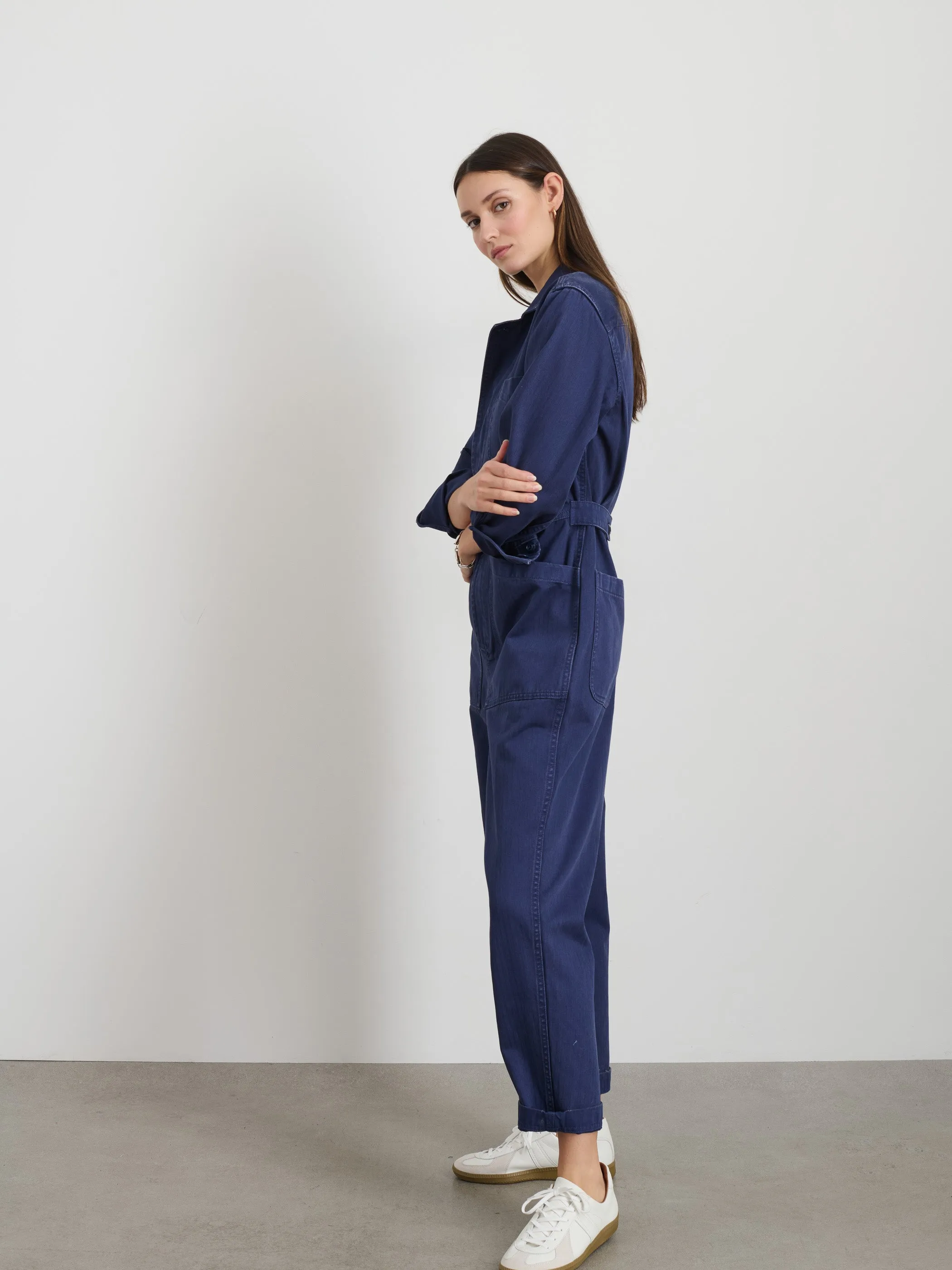 Standard Zip Jumpsuit in Herringbone sold by Alex Mill product image thumbnail 4