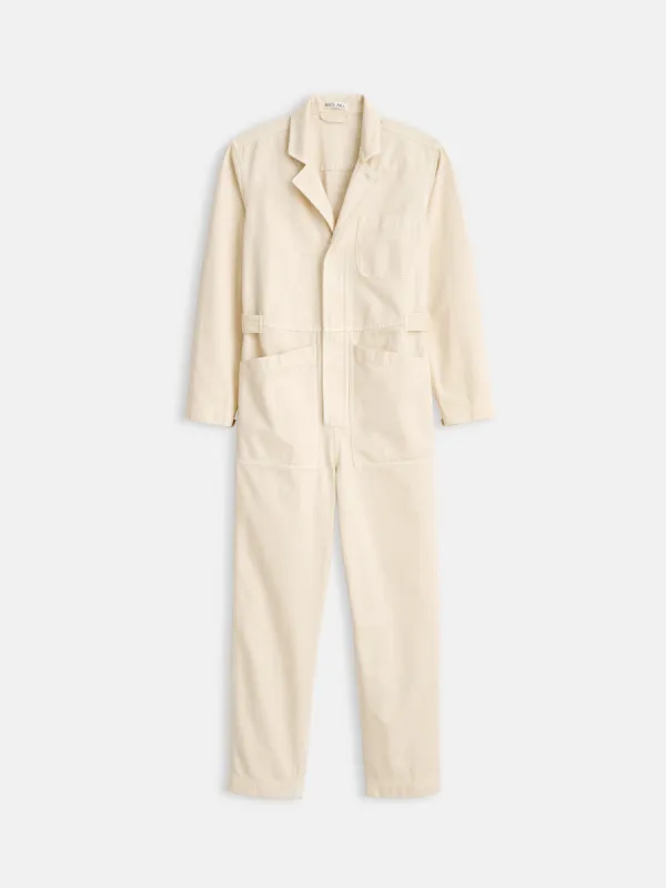 Standard Zip Jumpsuit in Herringbone sold by Alex Mill