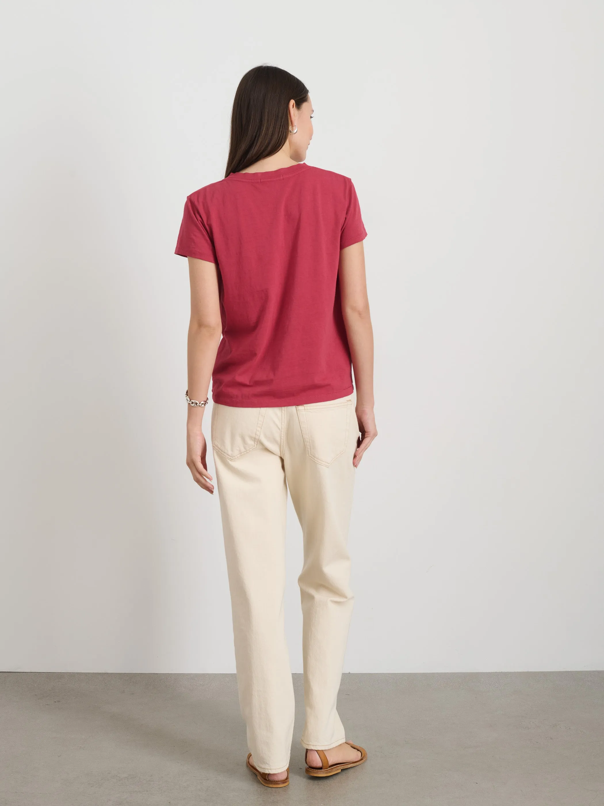 Elliott V Neck Tee in Cotton sold by Alex Mill product image thumbnail 5