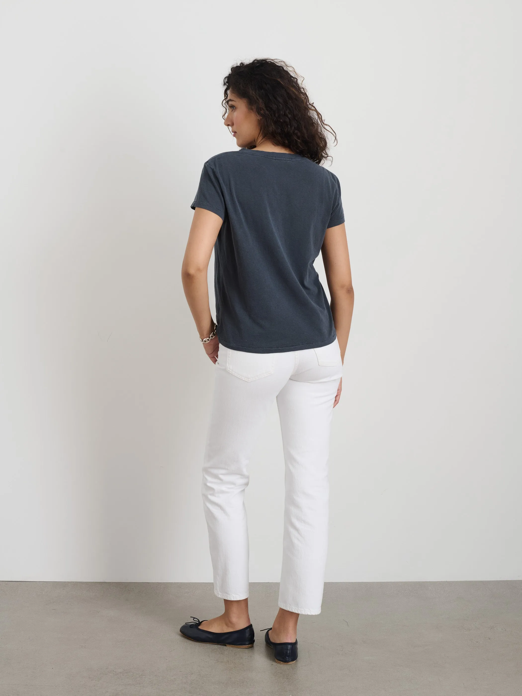 Elliott V Neck Tee in Cotton sold by Alex Mill product image thumbnail 5