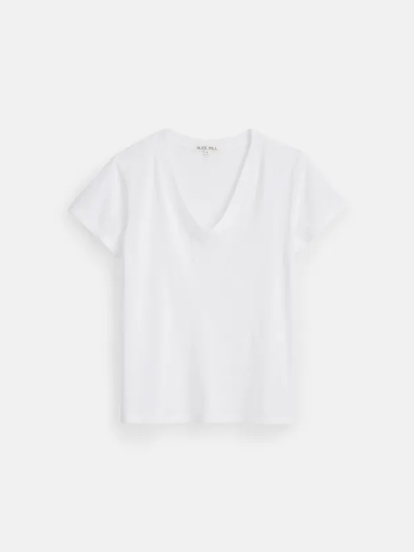 Elliott V Neck Tee in Cotton sold by Alex Mill