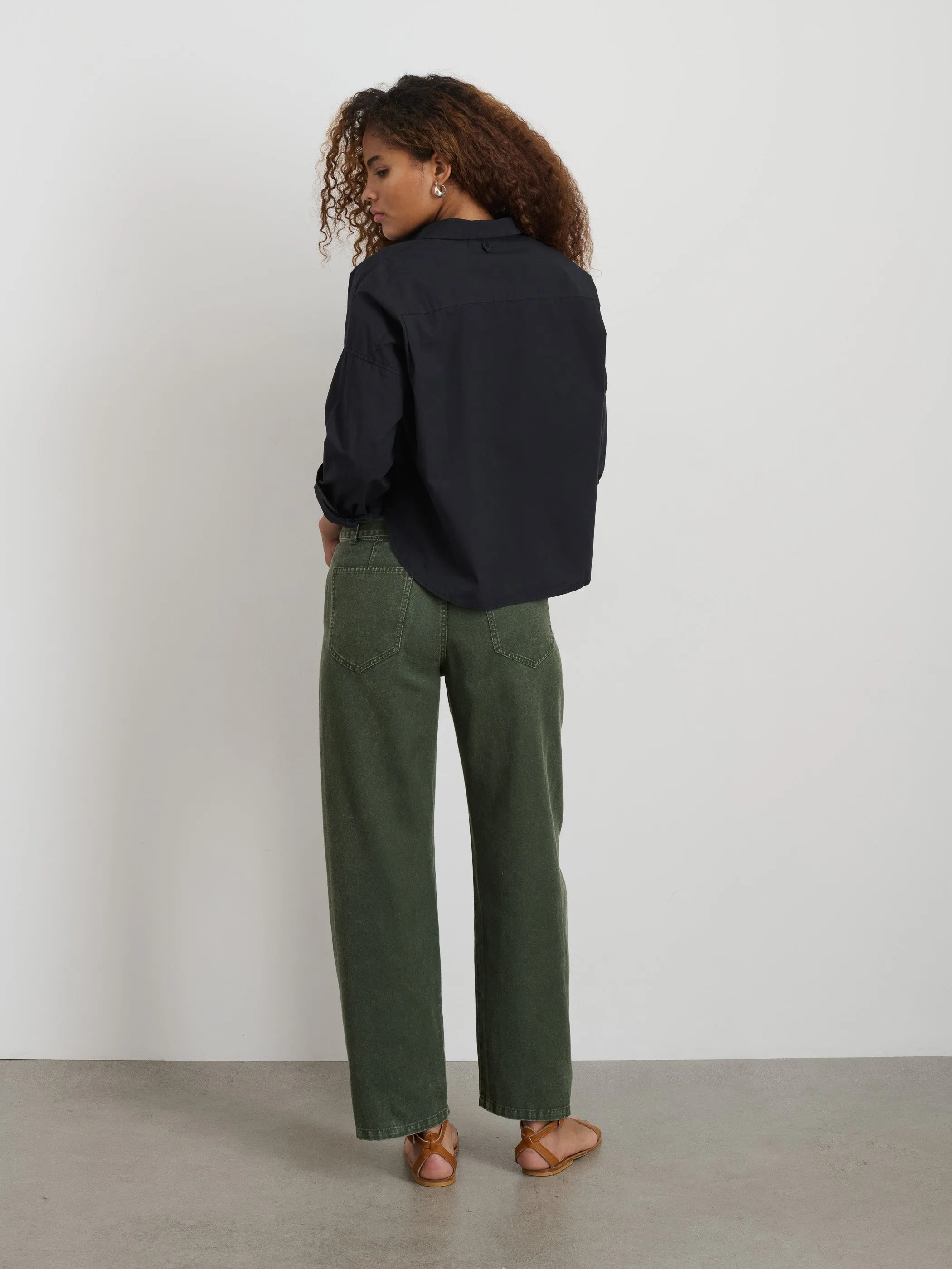 Cropped Jo Shirt in Cotton Poplin sold by Alex Mill product image thumbnail 5