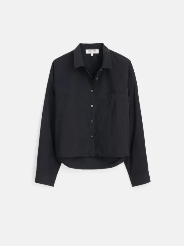 Cropped Jo Shirt in Cotton Poplin sold by Alex Mill