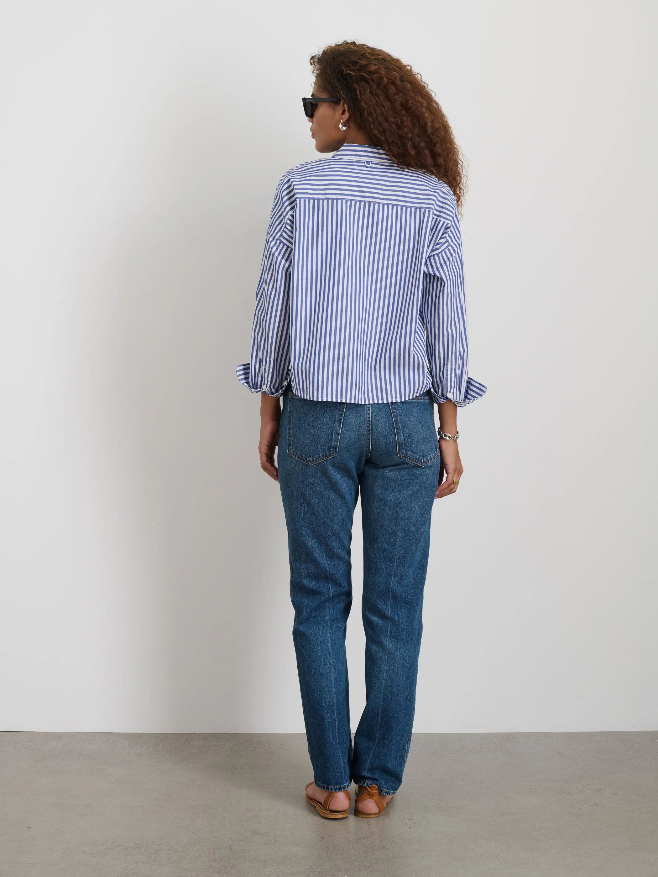 Cropped Striped Jo Shirt in Cotton sold by Alex Mill product image thumbnail 5