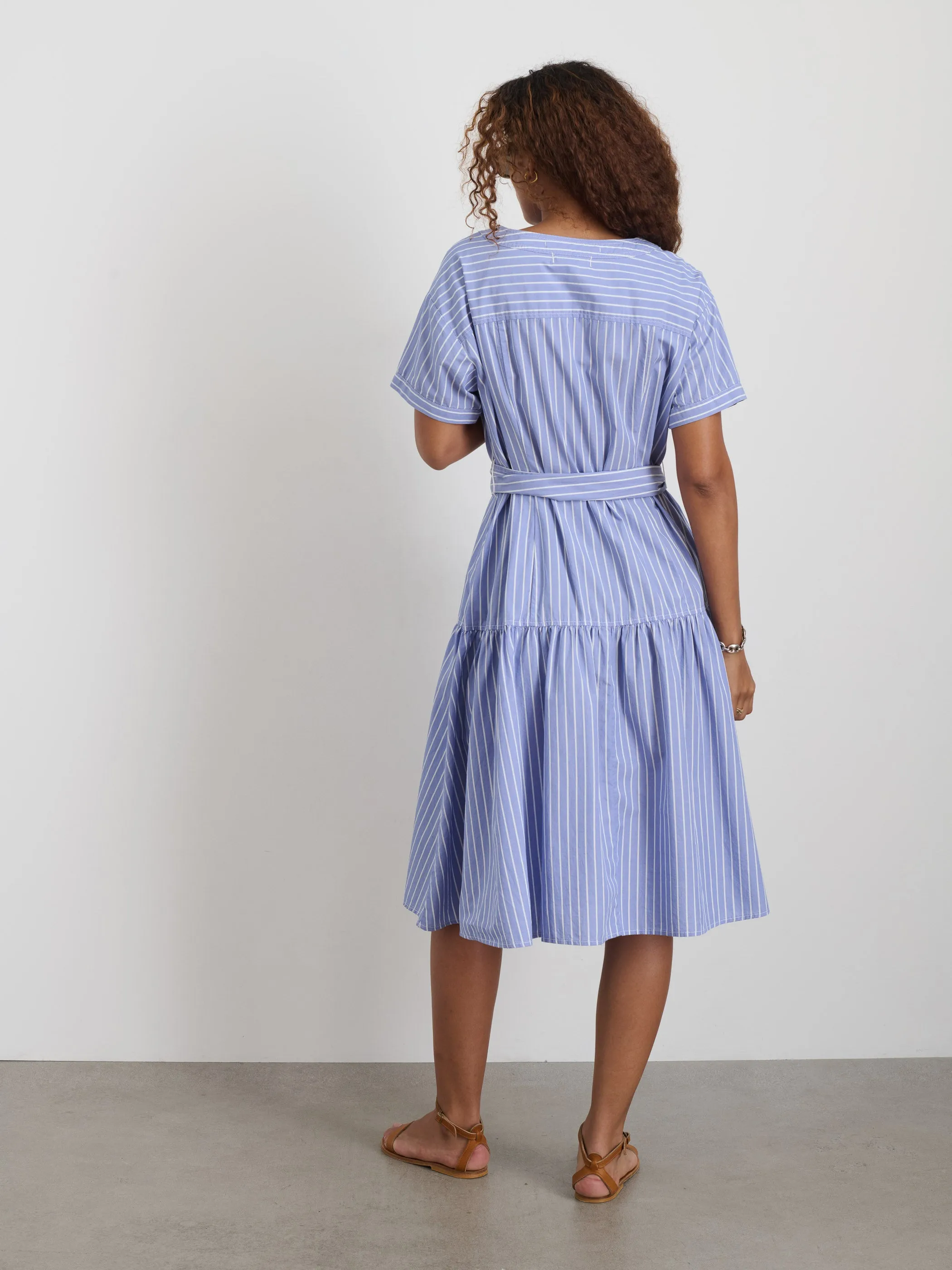 Josie Stripe Dress in Cotton Poplin sold by Alex Mill product image thumbnail 5