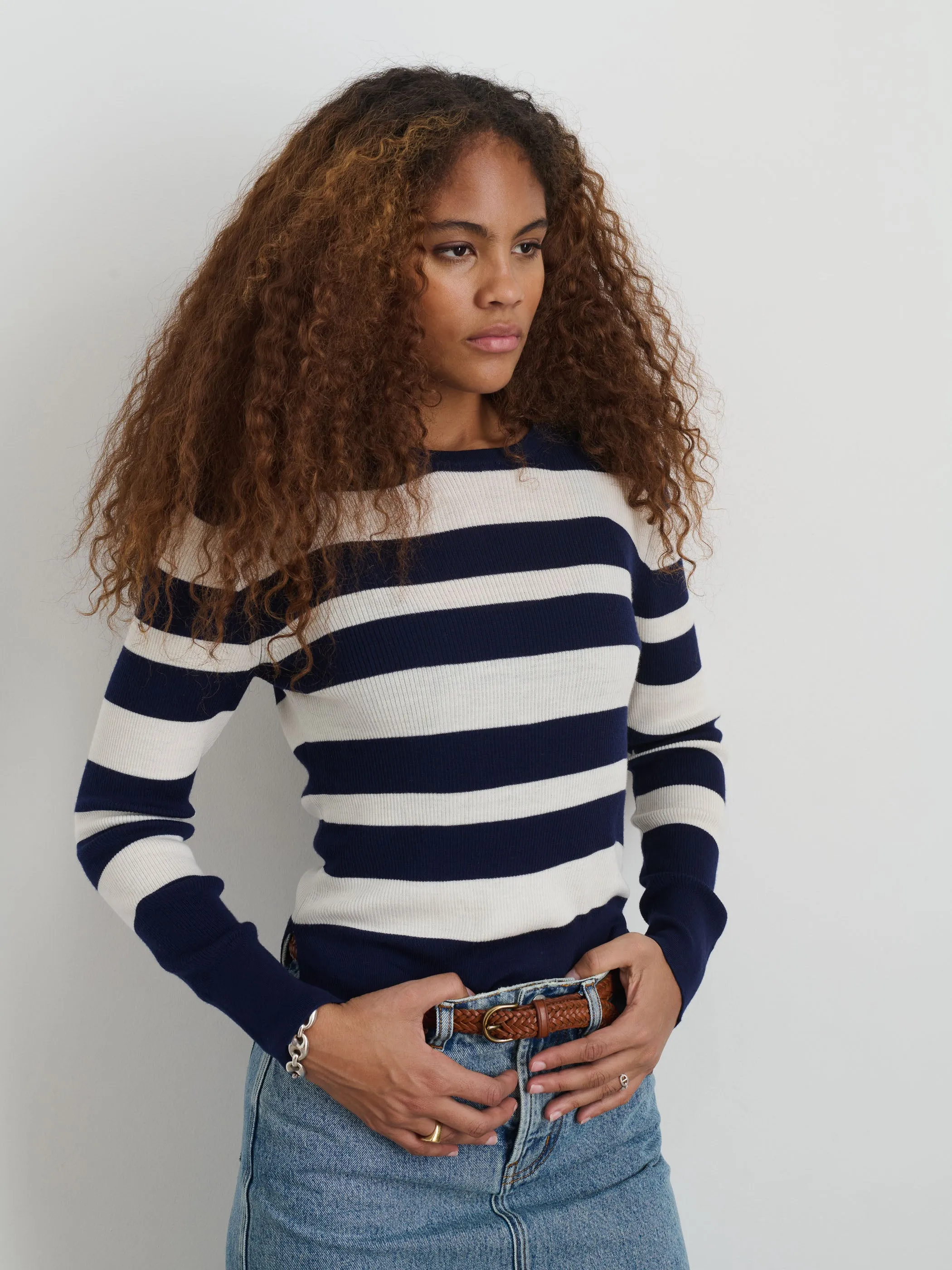 Ava Striped Sweater Tee sold by Alex Mill product image thumbnail 3