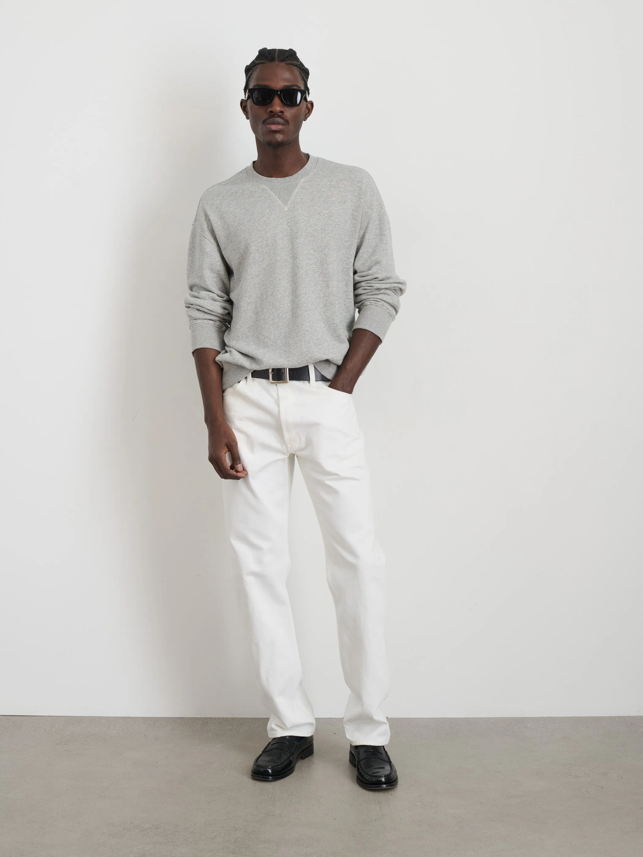 Marlon Sweatshirt in Lightweight Cotton Terry sold by Alex Mill product image thumbnail 2