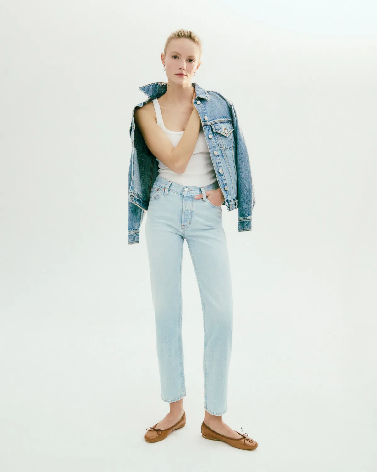 Jane Mid Rise Straight Jean sold by Alex Mill
