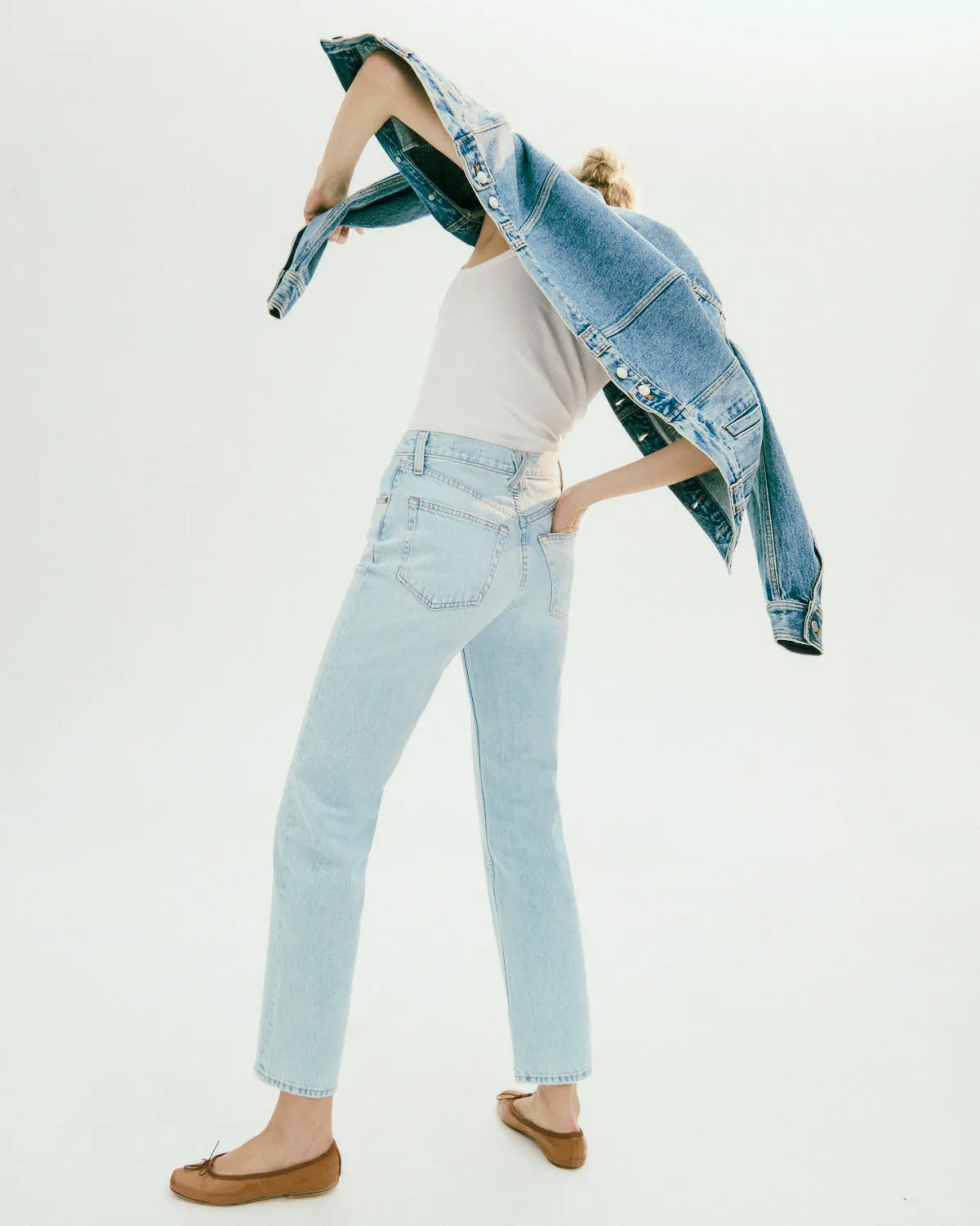 Jane Mid Rise Straight Jean sold by Alex Mill product image thumbnail 4