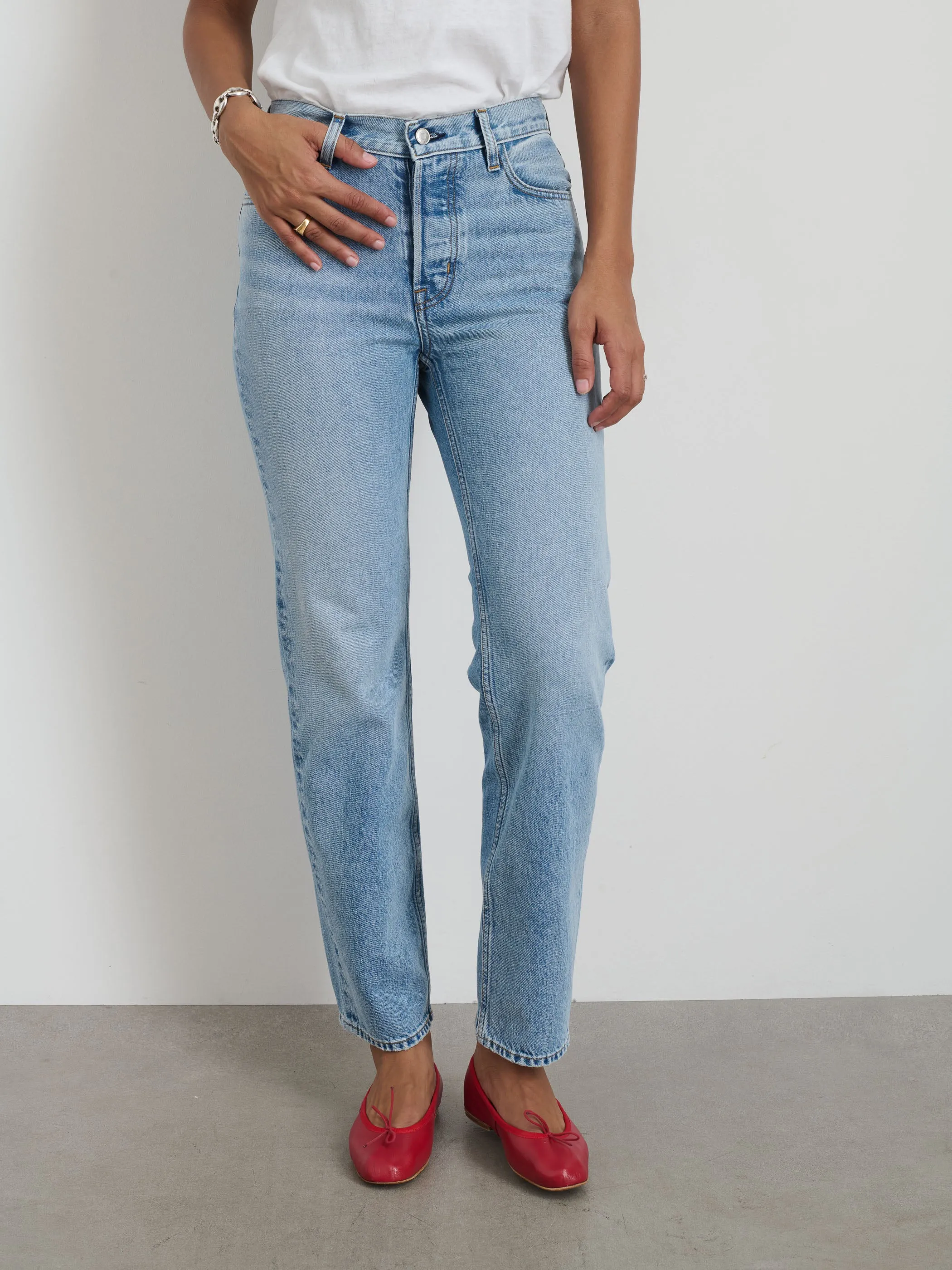 Jane Mid Rise Straight Jean sold by Alex Mill product image thumbnail 3