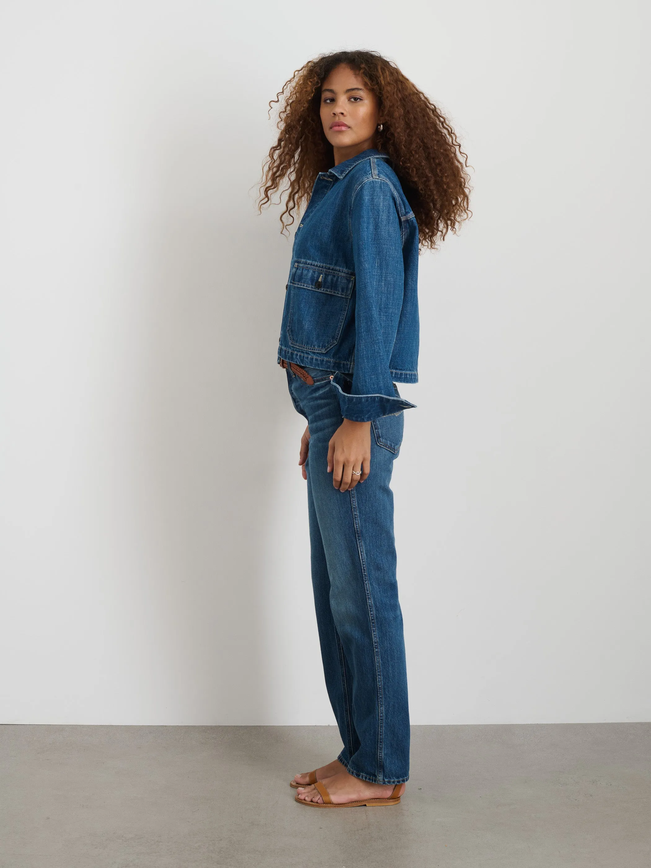 Marfa Work Jacket in Denim sold by Alex Mill product image thumbnail 4