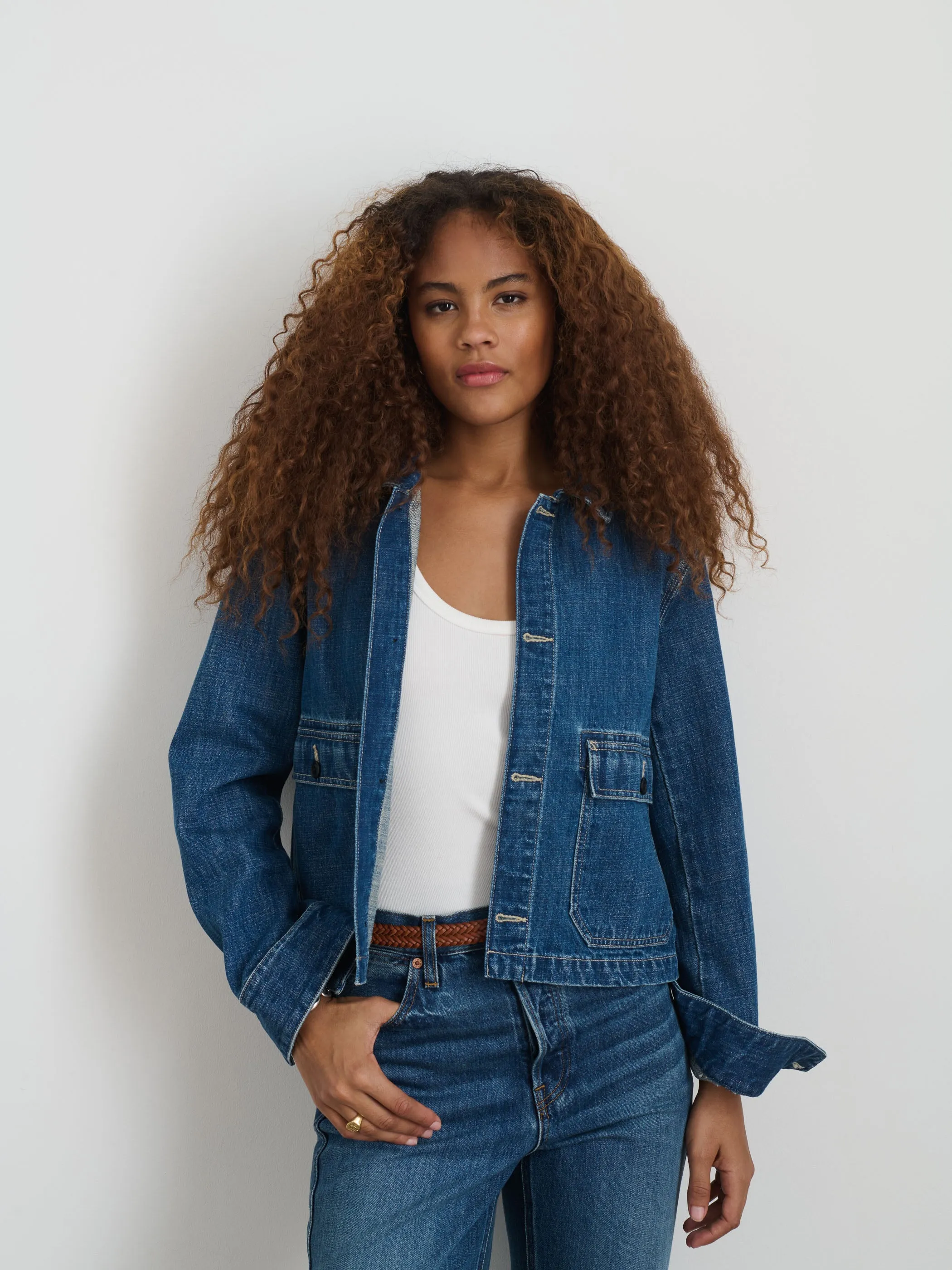 Marfa Work Jacket in Denim sold by Alex Mill product image thumbnail 3