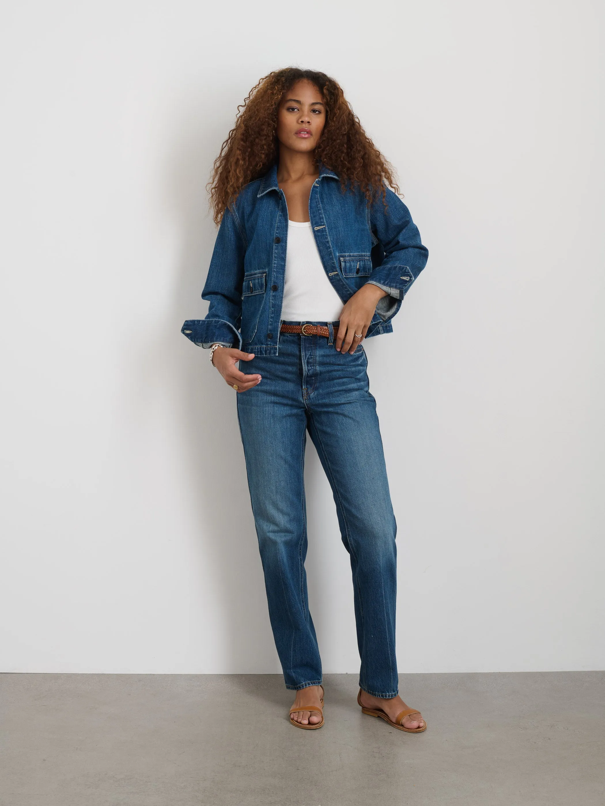 Marfa Work Jacket in Denim sold by Alex Mill product image thumbnail 2