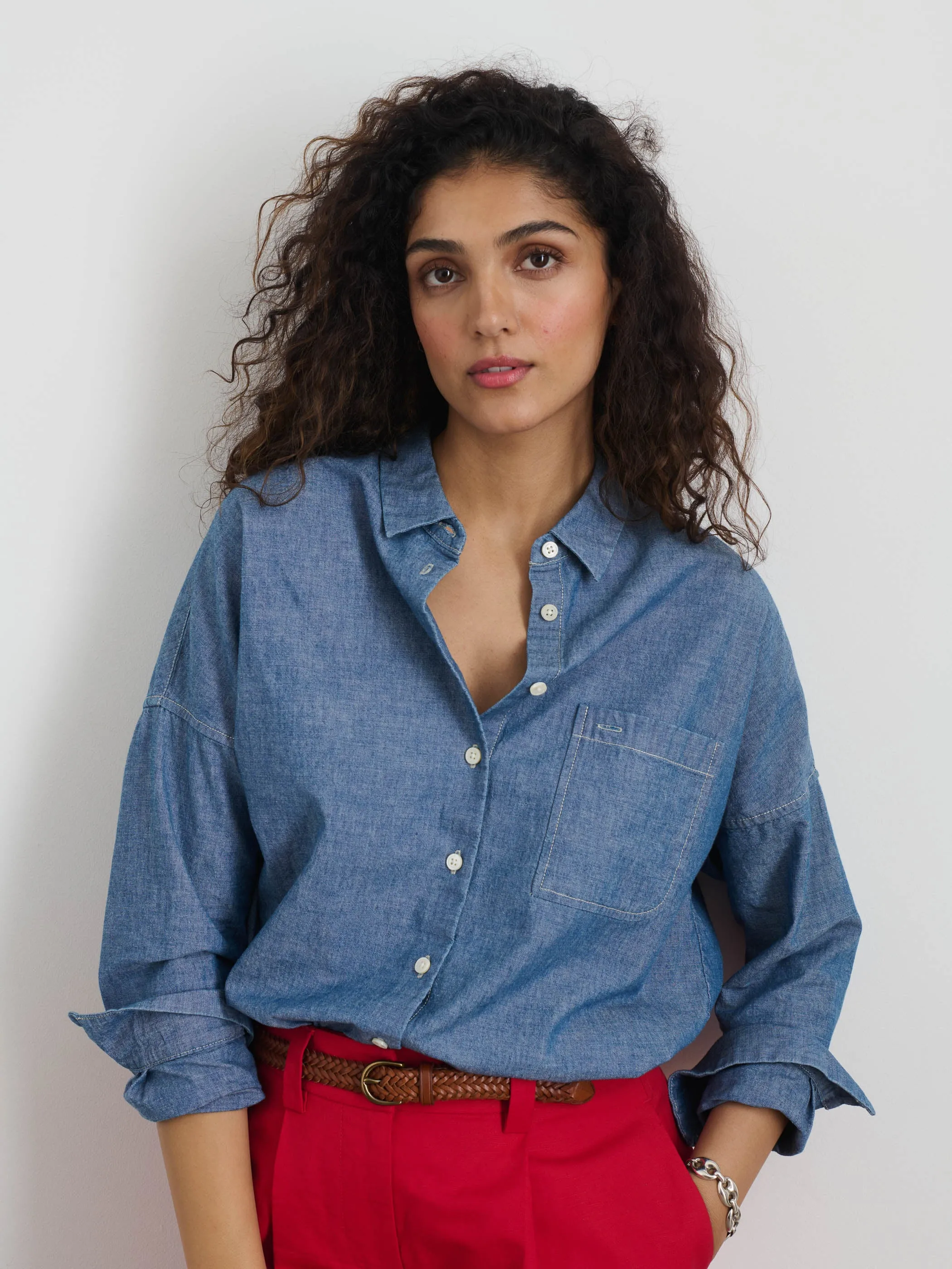 Jo Shirt in Chambray sold by Alex Mill product image thumbnail 3