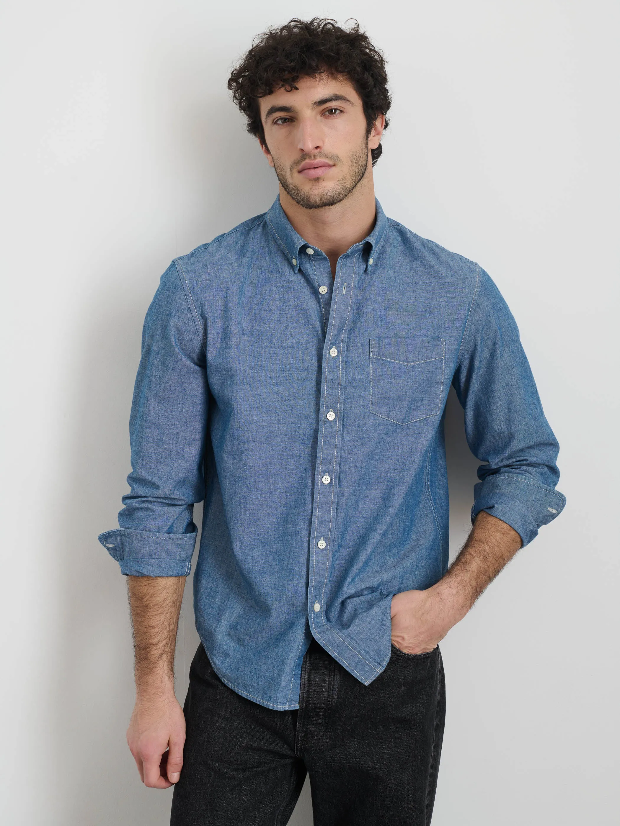 Mill Shirt in Washed Chambray sold by Alex Mill product image thumbnail 3