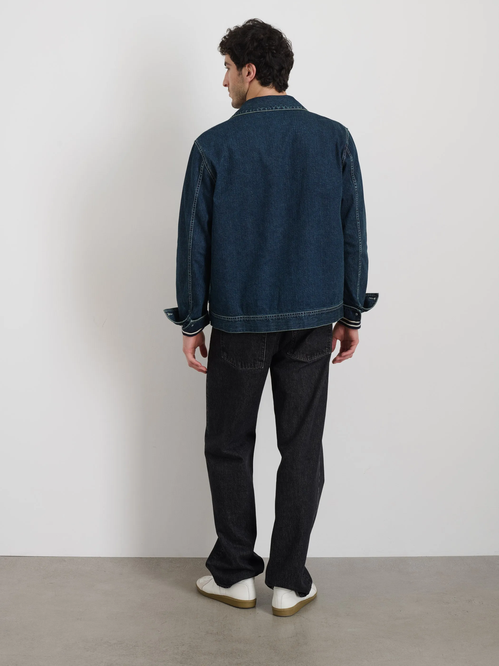 Zip Work Jacket in Lightweight Japanese Denim sold by Alex Mill product image thumbnail 5
