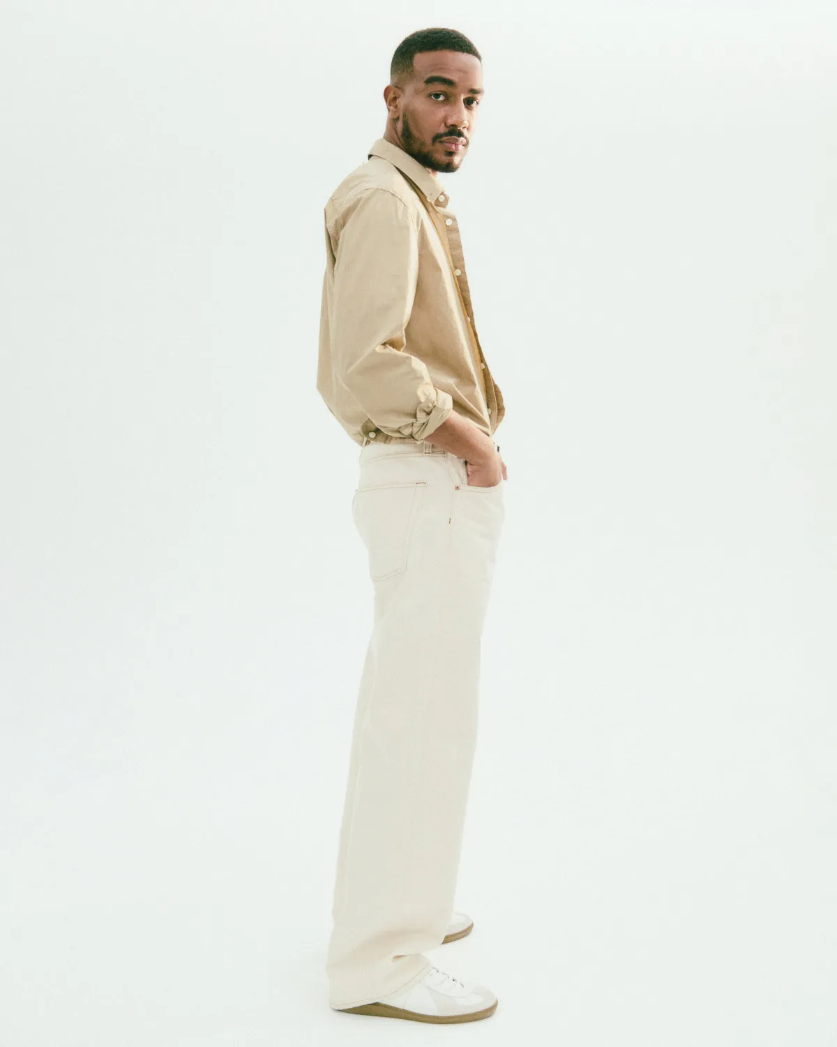 AM Relaxed Straight 5 Pocket Jean sold by Alex Mill product image thumbnail 3