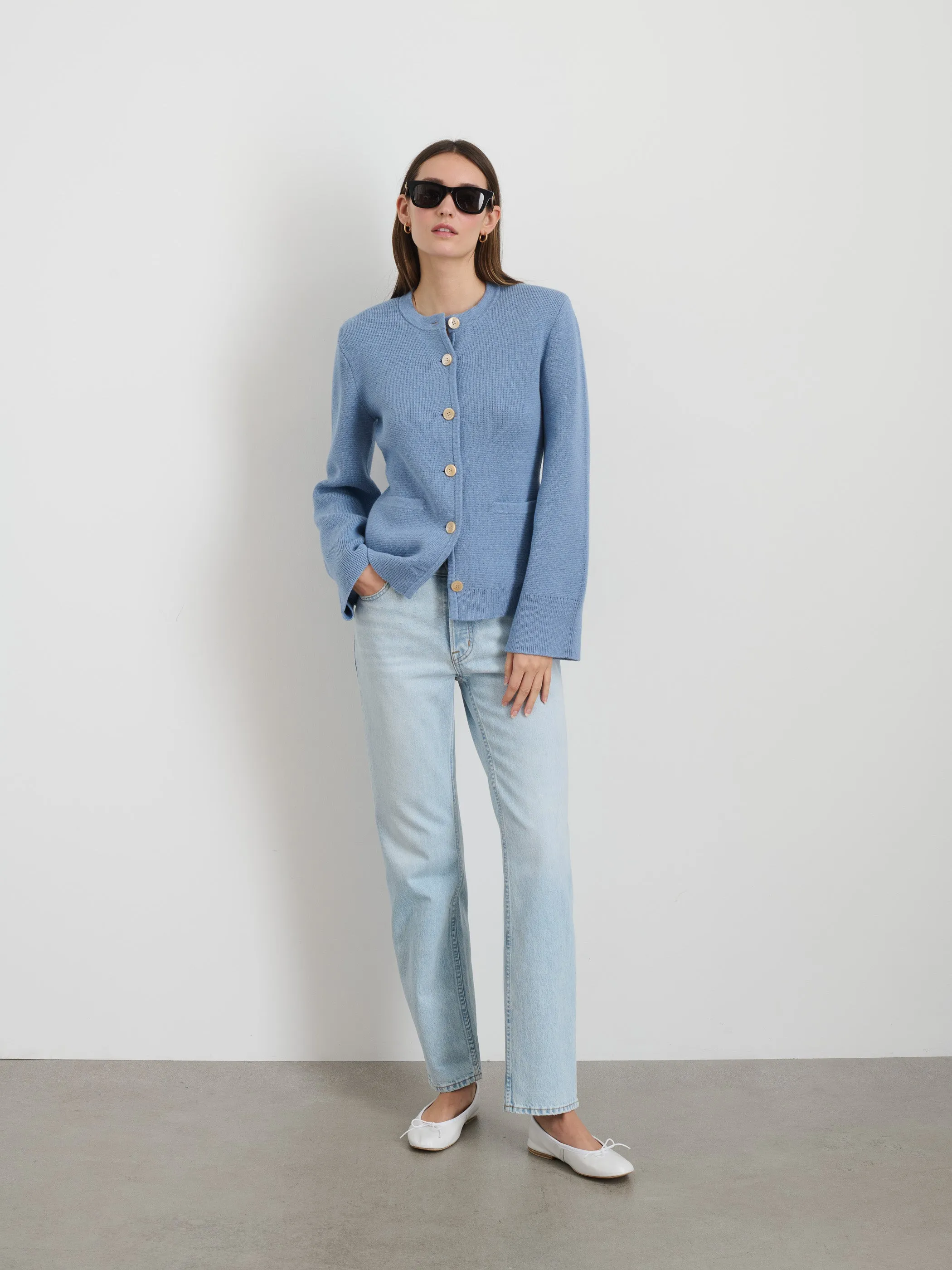 Provence Sweater Jacket In Cotton Cashmere sold by Alex Mill product image thumbnail 3