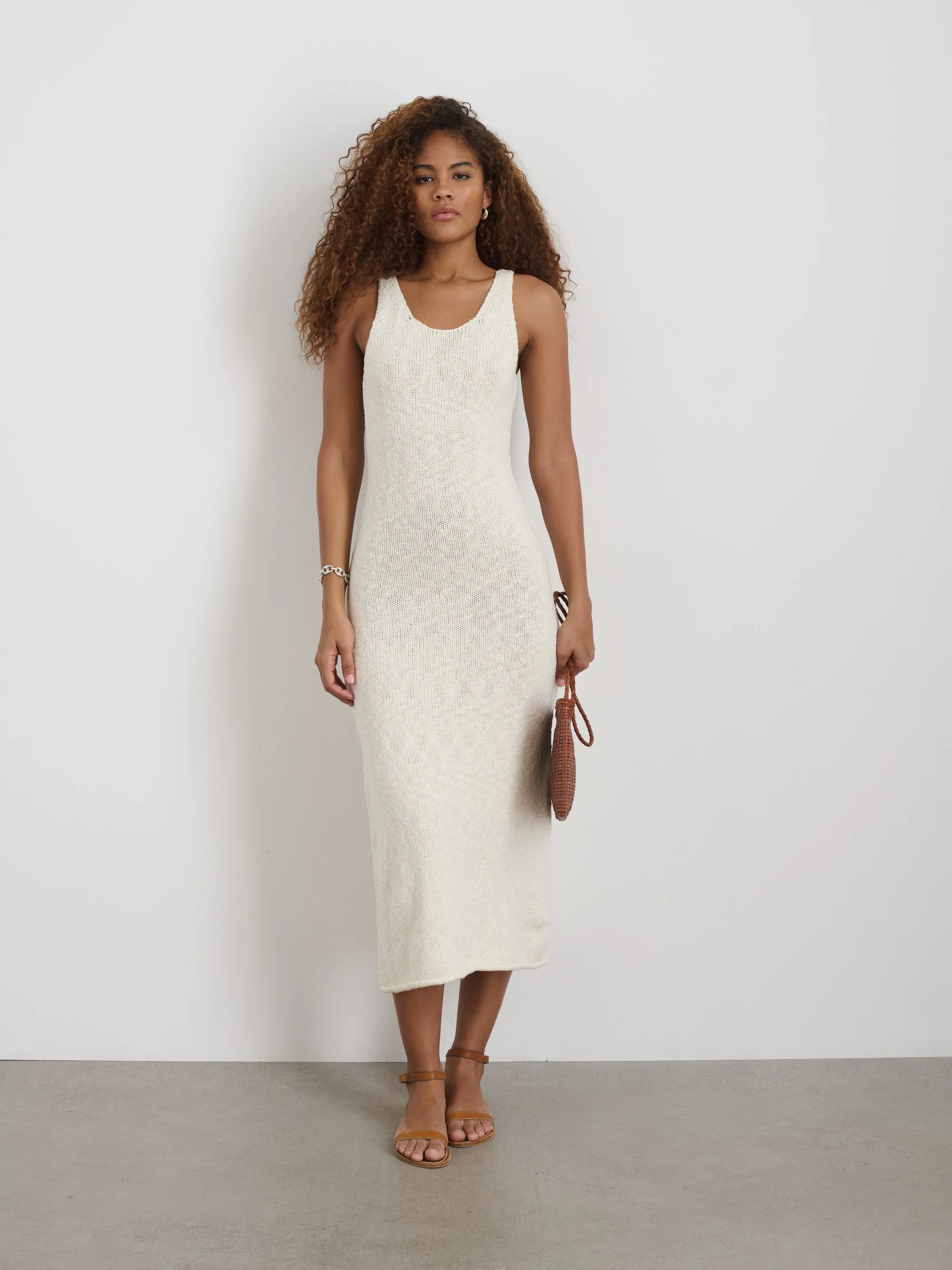 Serena Dress In Cotton Boucle sold by Alex Mill product image thumbnail 2