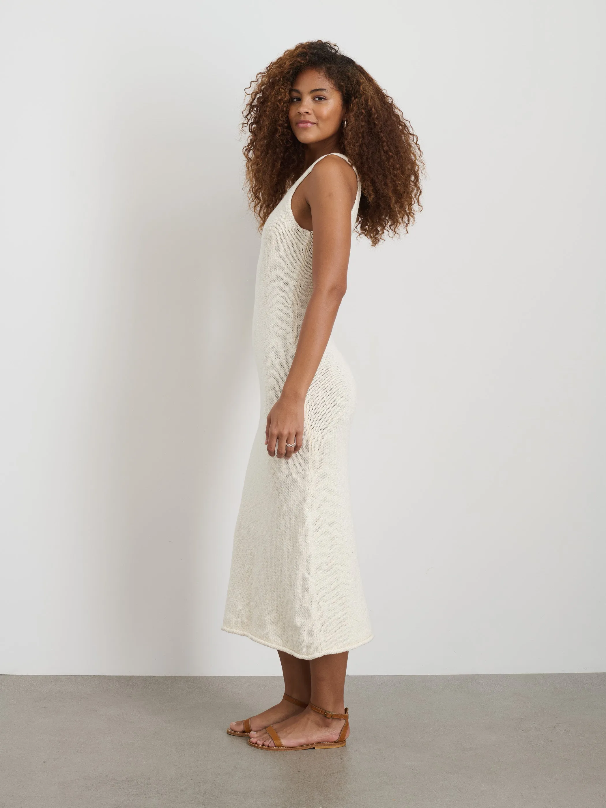 Serena Dress In Cotton Boucle sold by Alex Mill product image thumbnail 4