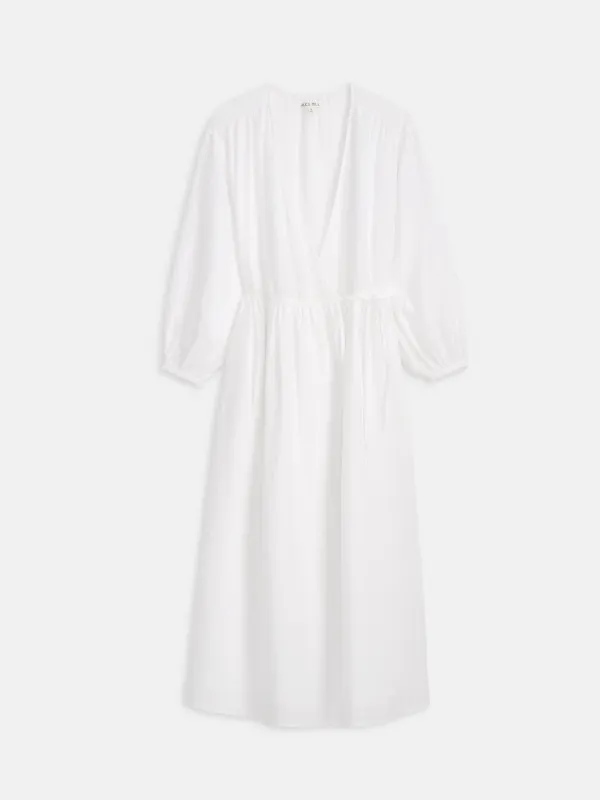 Lauren Wrap Dress In Linen sold by Alex Mill