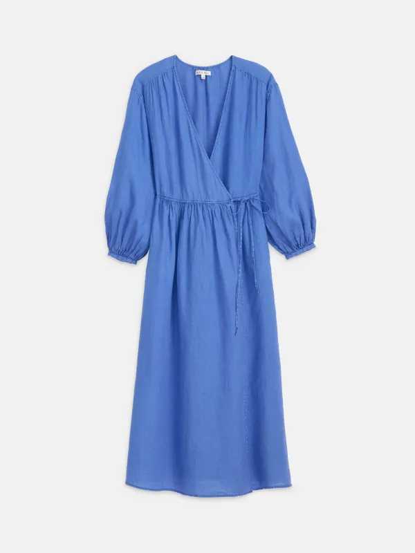 Lauren Wrap Dress In Linen sold by Alex Mill