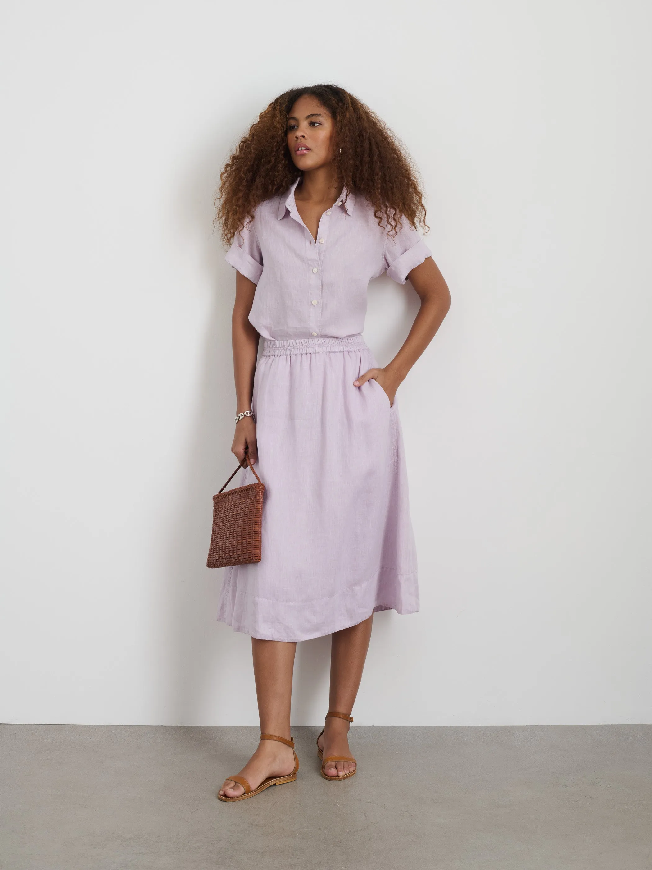 Maddie Skirt in Linen sold by Alex Mill product image thumbnail 2