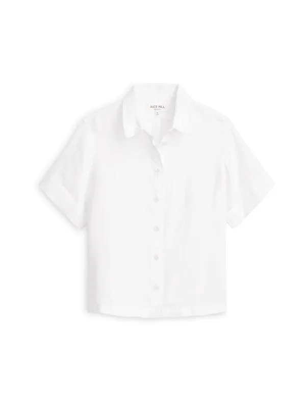 Maddie Shirt In Linen sold by Alex Mill