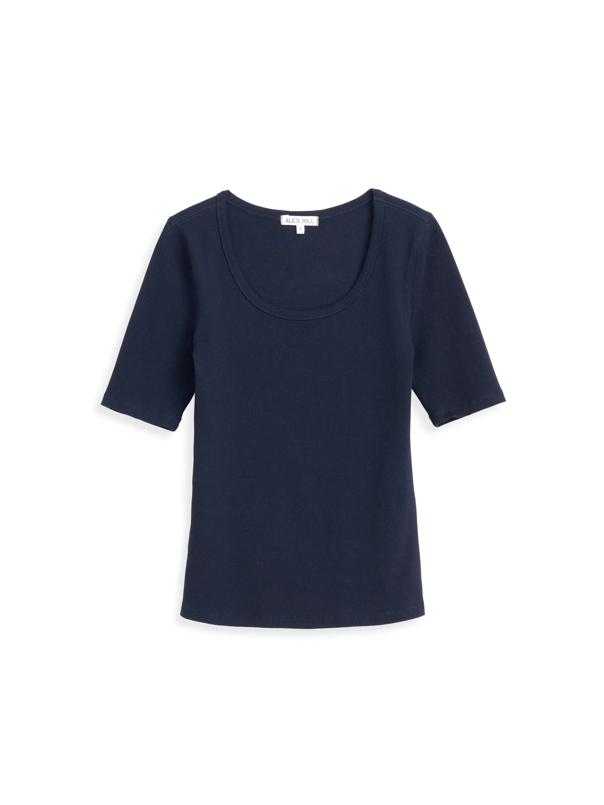 Everyday Ribbed Scoop Neck Tee sold by Alex Mill