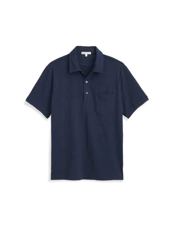 Standard Polo in Slub Cotton sold by Alex Mill