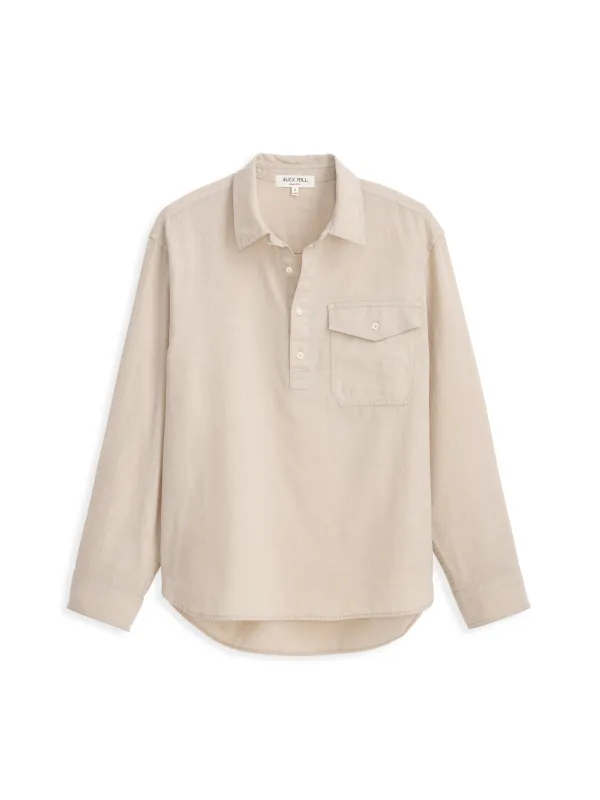 Carter Popover In Cotton Linen sold by Alex Mill