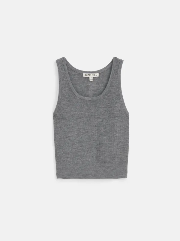 Ava Cropped Tank in Extrafine Merino Wool sold by Alex Mill