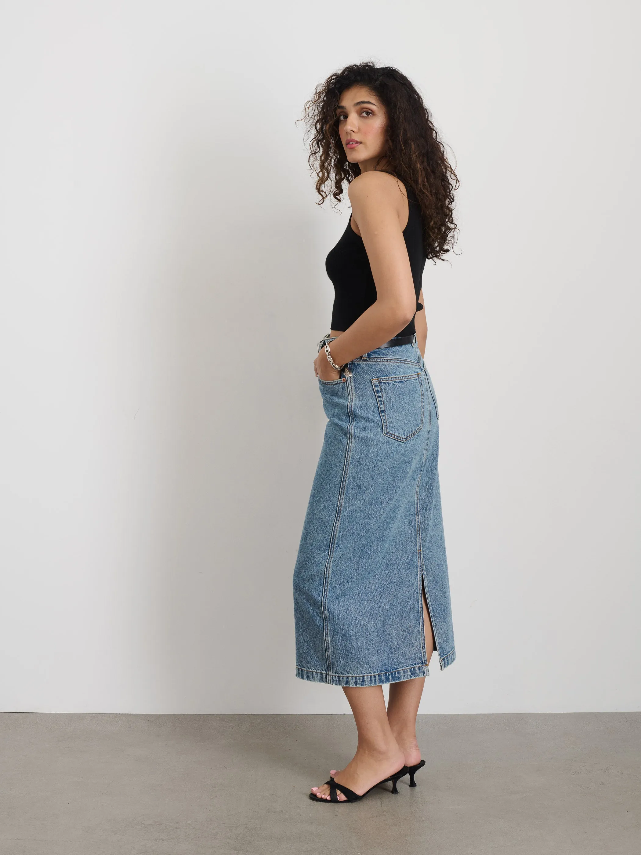 Ava Cropped Tank in Extrafine Merino Wool sold by Alex Mill product image thumbnail 5