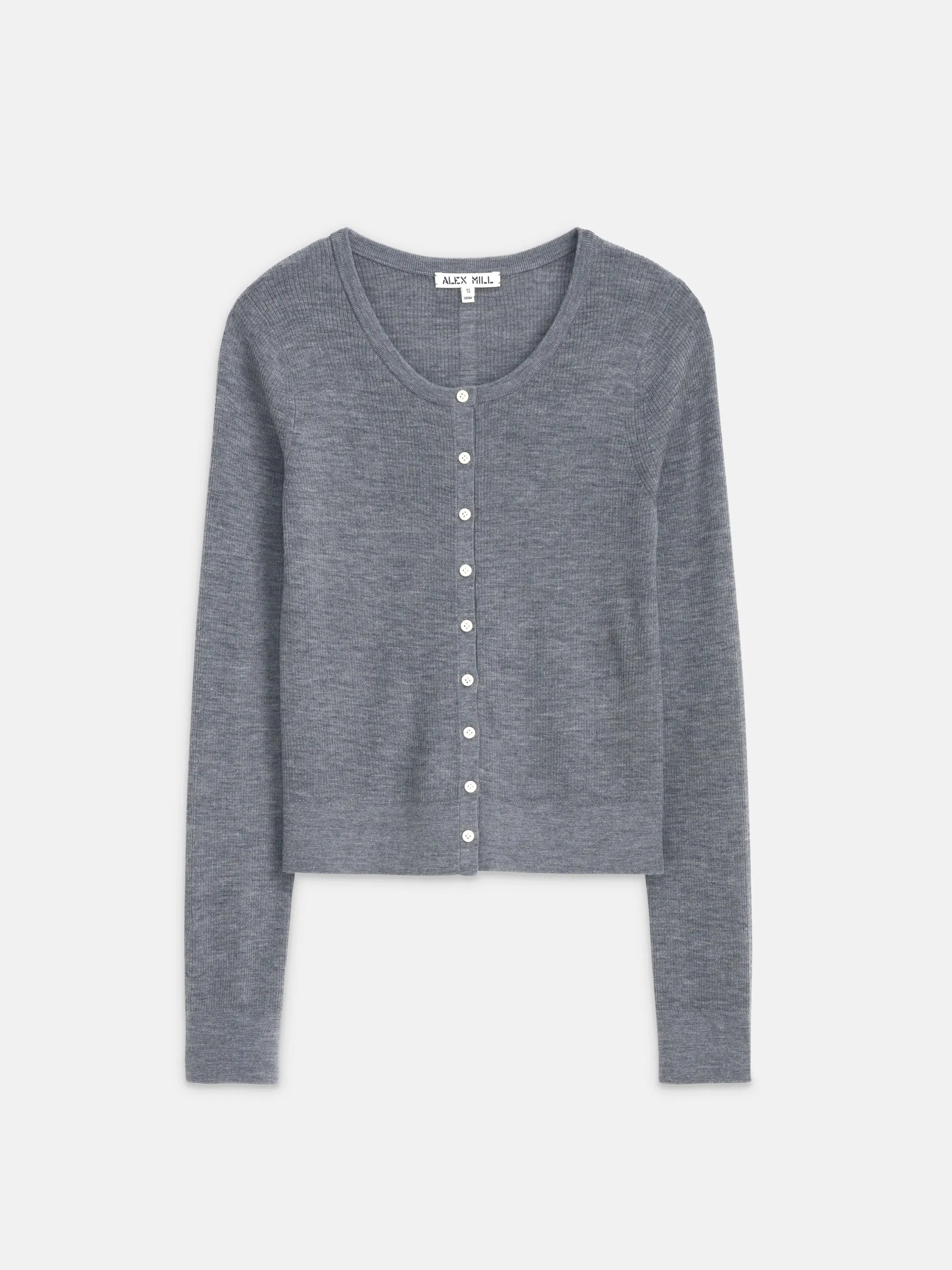 Ava Cardigan in Extrafine Merino Wool sold by Alex Mill