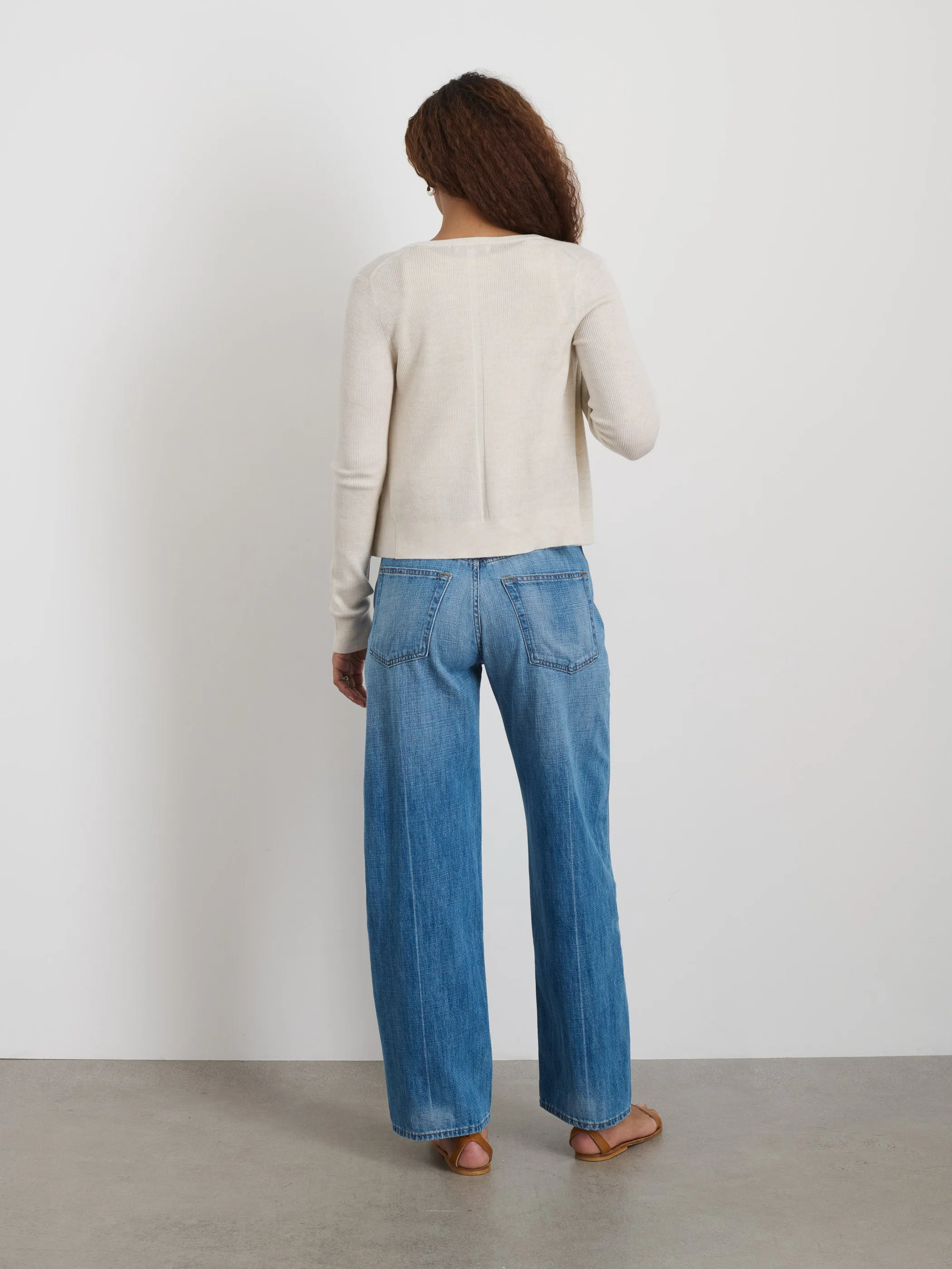 Ava Cardigan in Extrafine Merino Wool sold by Alex Mill product image thumbnail 5