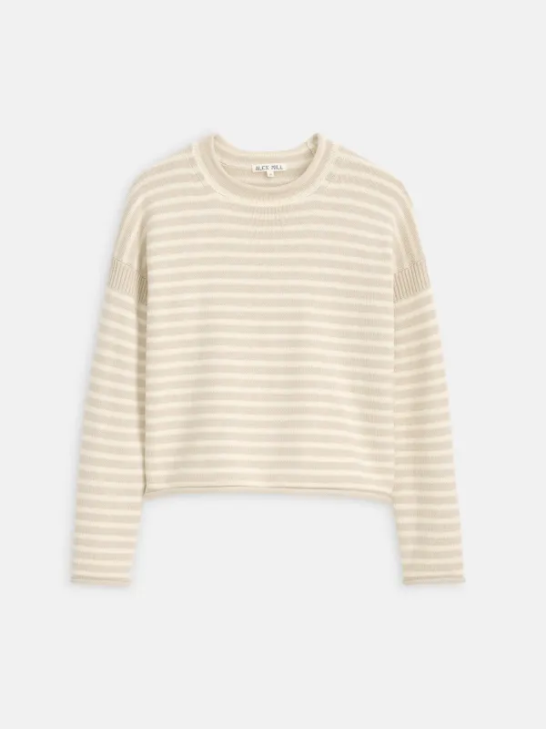 Mariner Striped Rollneck Sweater in Cotton sold by Alex Mill