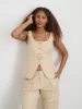 Soho Scoop Vest In Linen Cotton sold by Alex Mill
